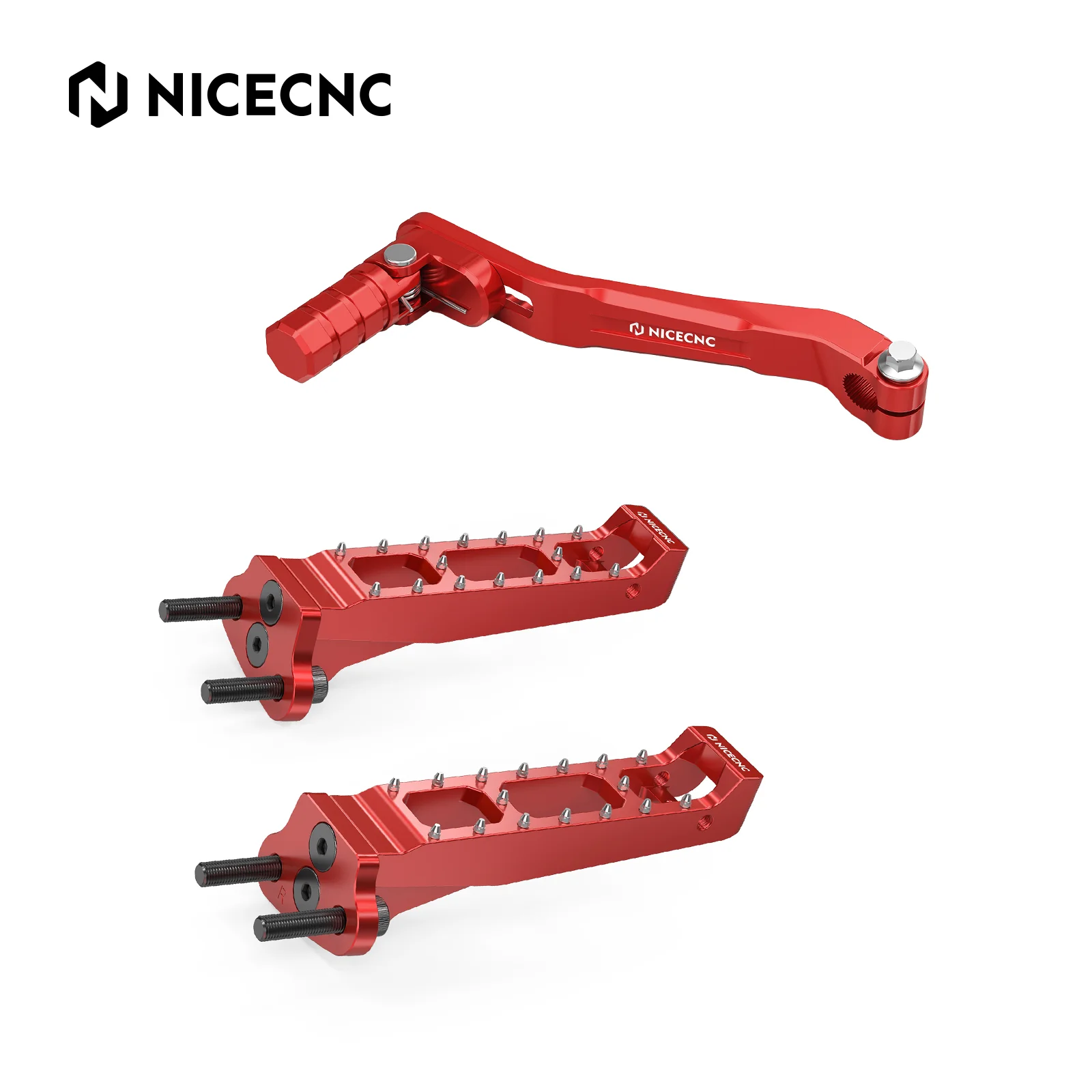 ATV Rider Foot Pegs Rest Pedals Kit For Honda TRX 450 R / ER 2006-2014 - Image 12