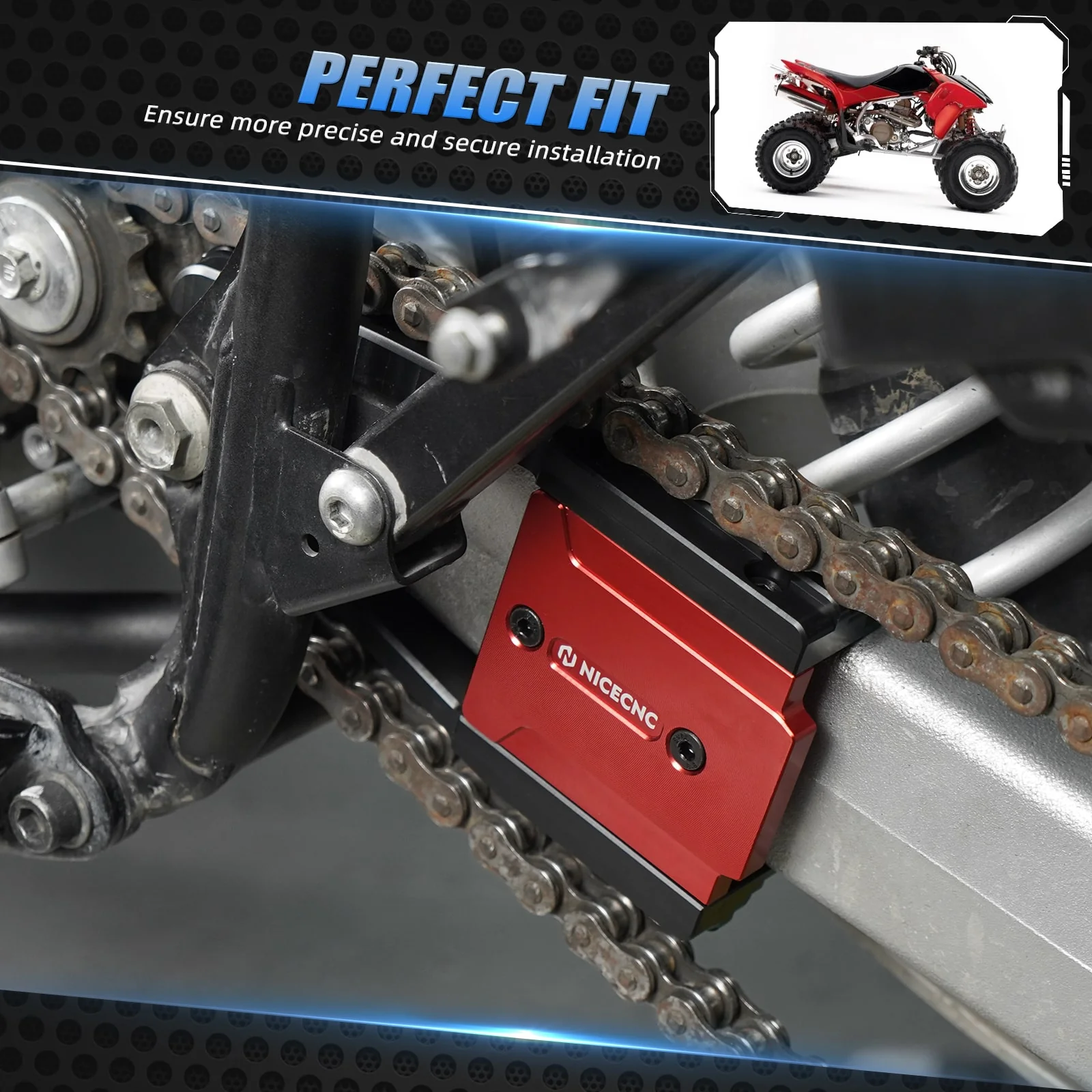 ATV Swingarm Chain Buffer Guide Slider For Honda TRX 450 R / ER 2006-2014 - Image 2