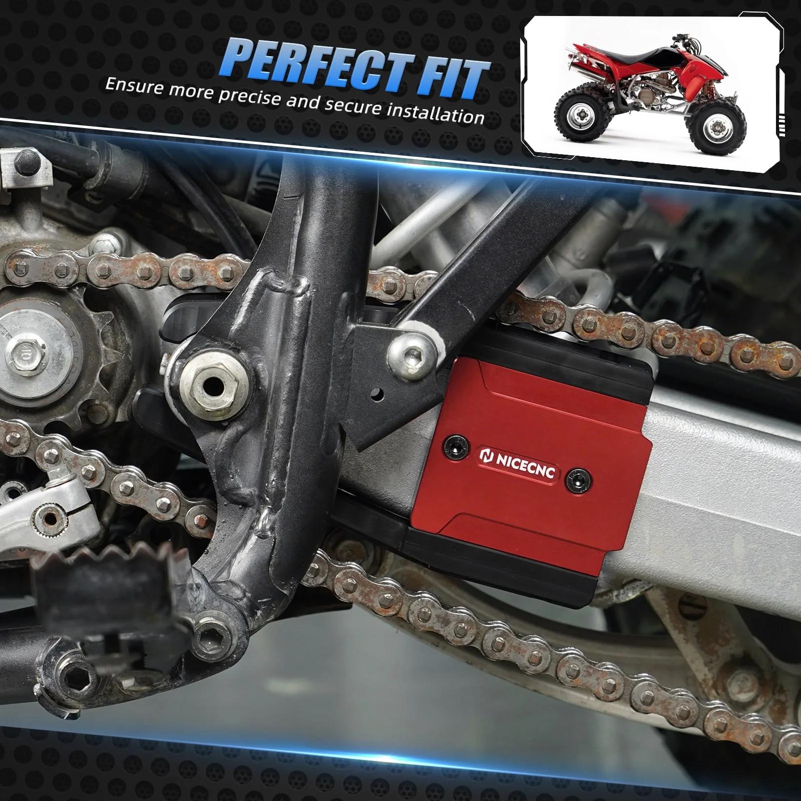 ATV Swingarm Chain Buffer Guide Slider For Honda TRX 450 R / ER 2006-2014 - Image 4