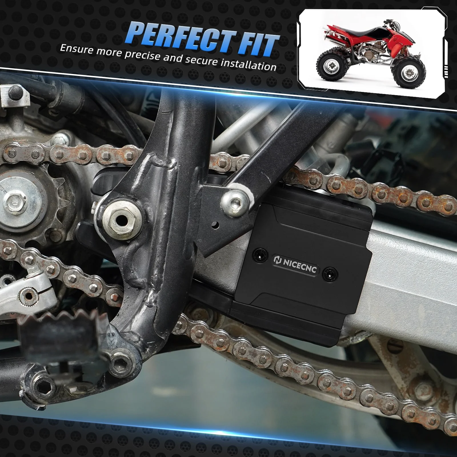 ATV Swingarm Chain Buffer Guide Slider For Honda TRX 450 R / ER 2006-2014 - Image 5