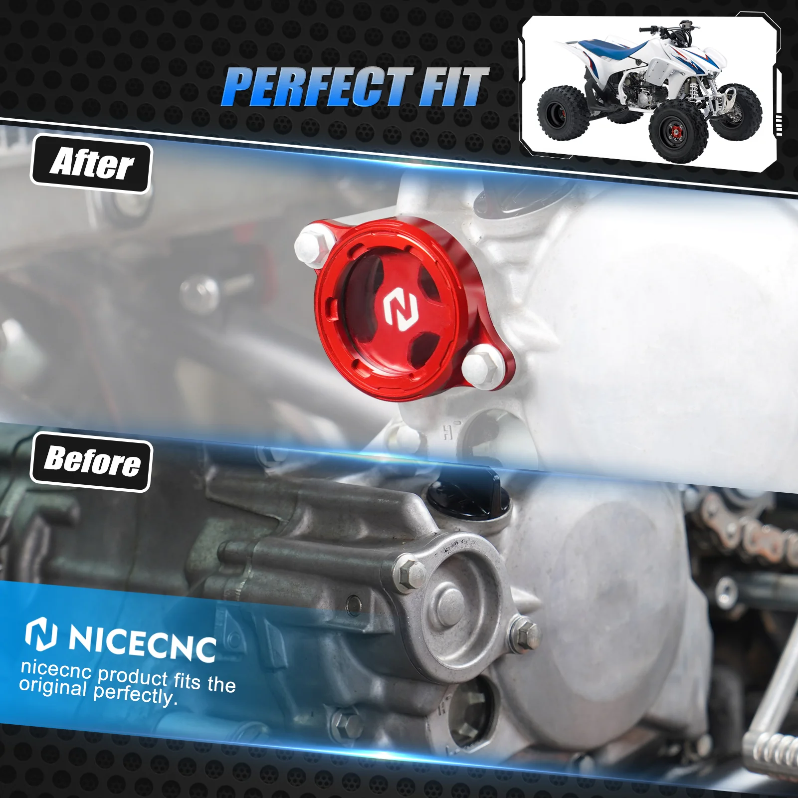 Transparent Clear Oil Filter Cover Cap For Honda TRX 450 R / ER CRF450R CRF450X - Image 4