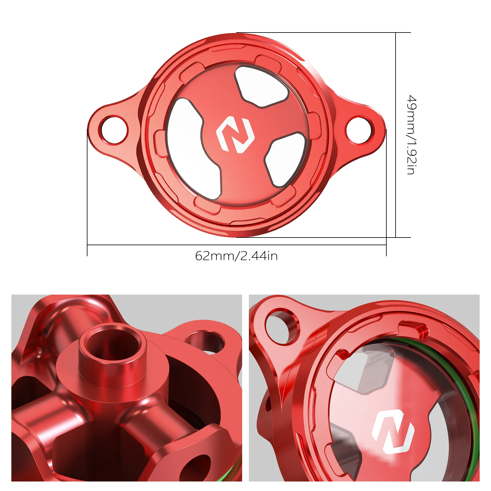 Transparent Clear Oil Filter Cover Cap For Honda TRX 450 R / ER CRF450R CRF450X - Image 7