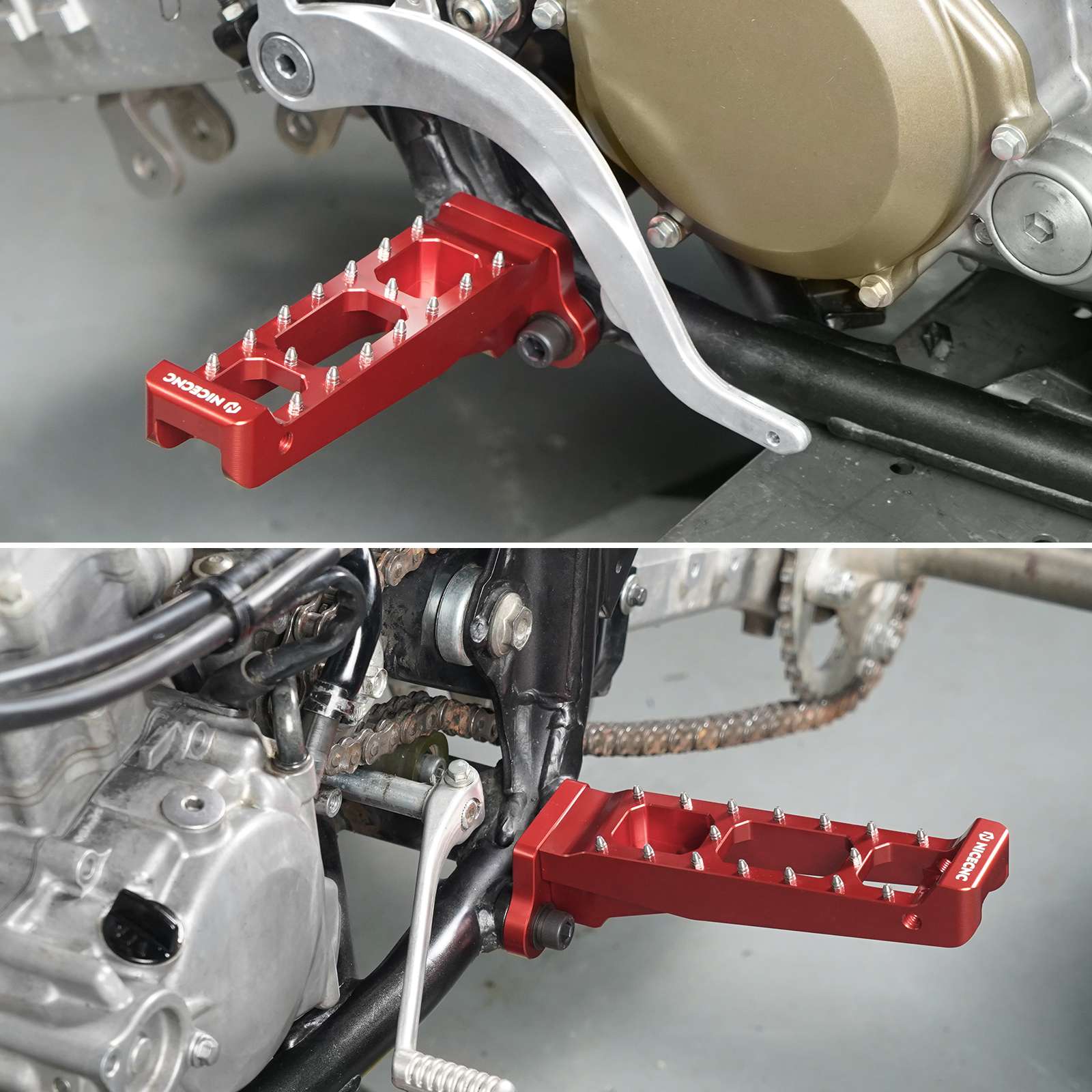 Rider Foot Pegs Rest Pedals + Folding Gear Shift Lever For Honda TRX 450 R / ER - Image 2