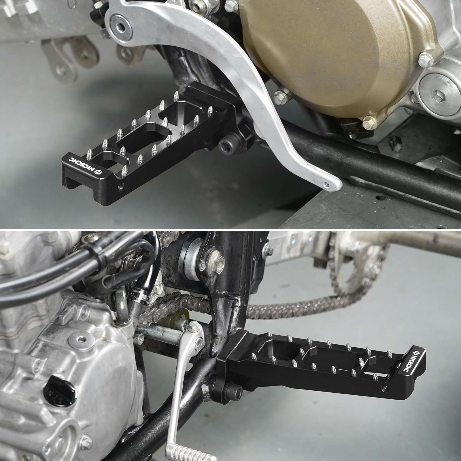 Rider Foot Pegs Rest Pedals + Folding Gear Shift Lever For Honda TRX 450 R / ER - Image 4