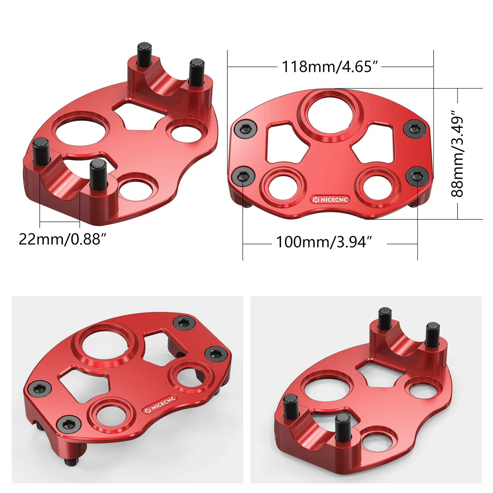 ATV Key Switch Indicator Light Handlebar Mount For Honda TRX 450 R / ER - Image 7