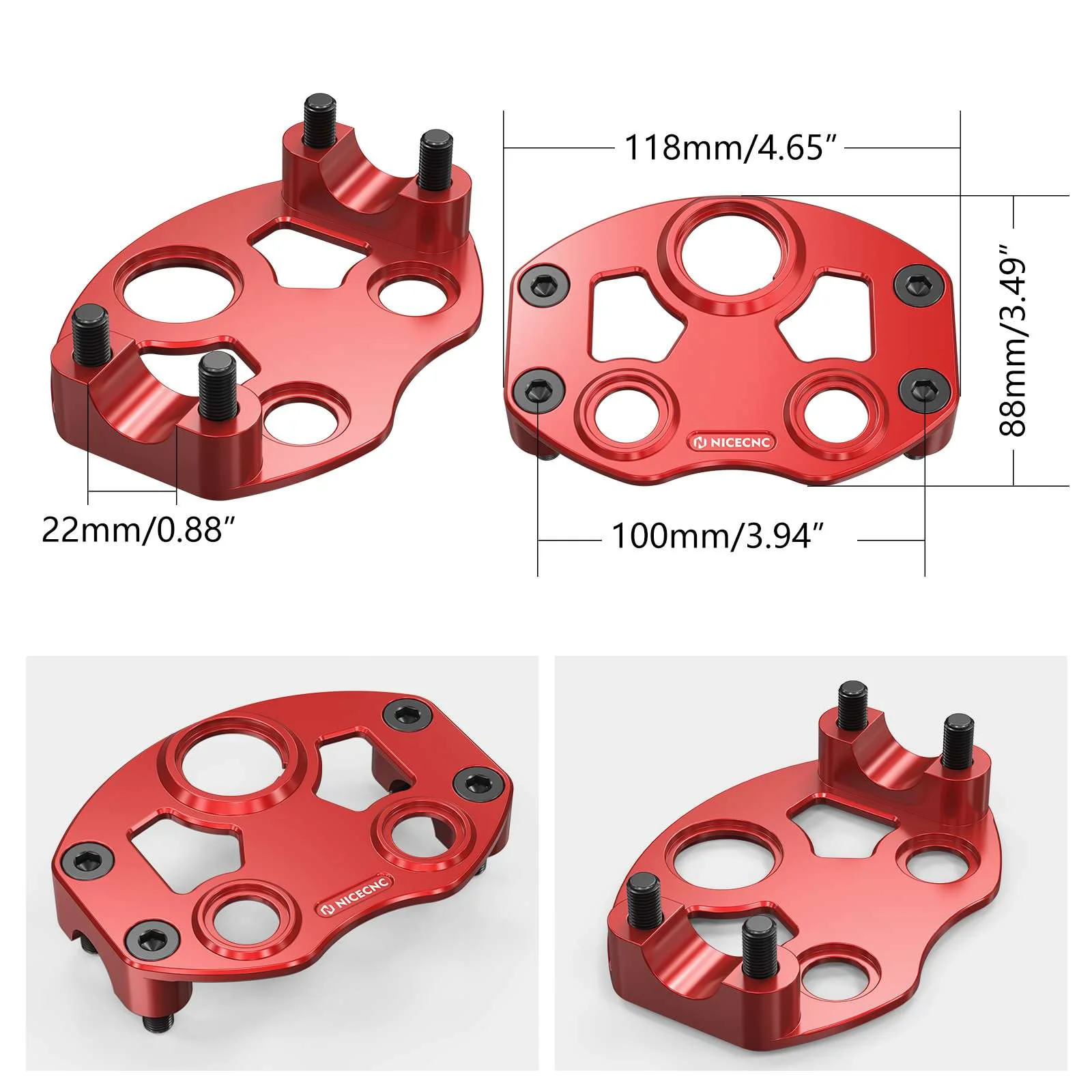 Throttle Guard + Key Switch Indicator Light Handlebar Mount For Honda TRX 450 R / ER - Image 7