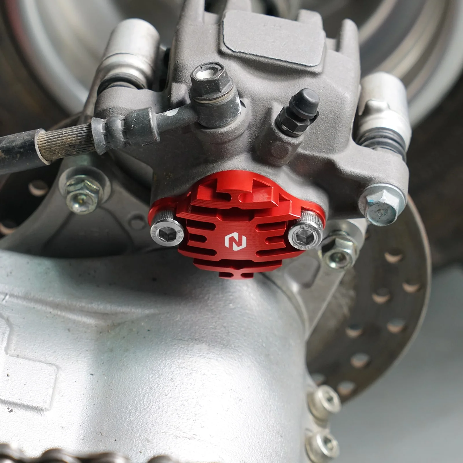 ATV Parking Brake Caliper Block Off Cover Plate For Honda TRX 450 R / ER 300EX 400EX - Image 2