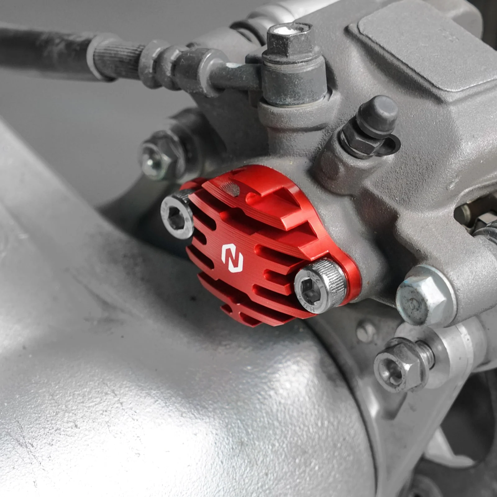 ATV Parking Brake Caliper Block Off Cover Plate For Honda TRX 450 R / ER 300EX 400EX - Image 8