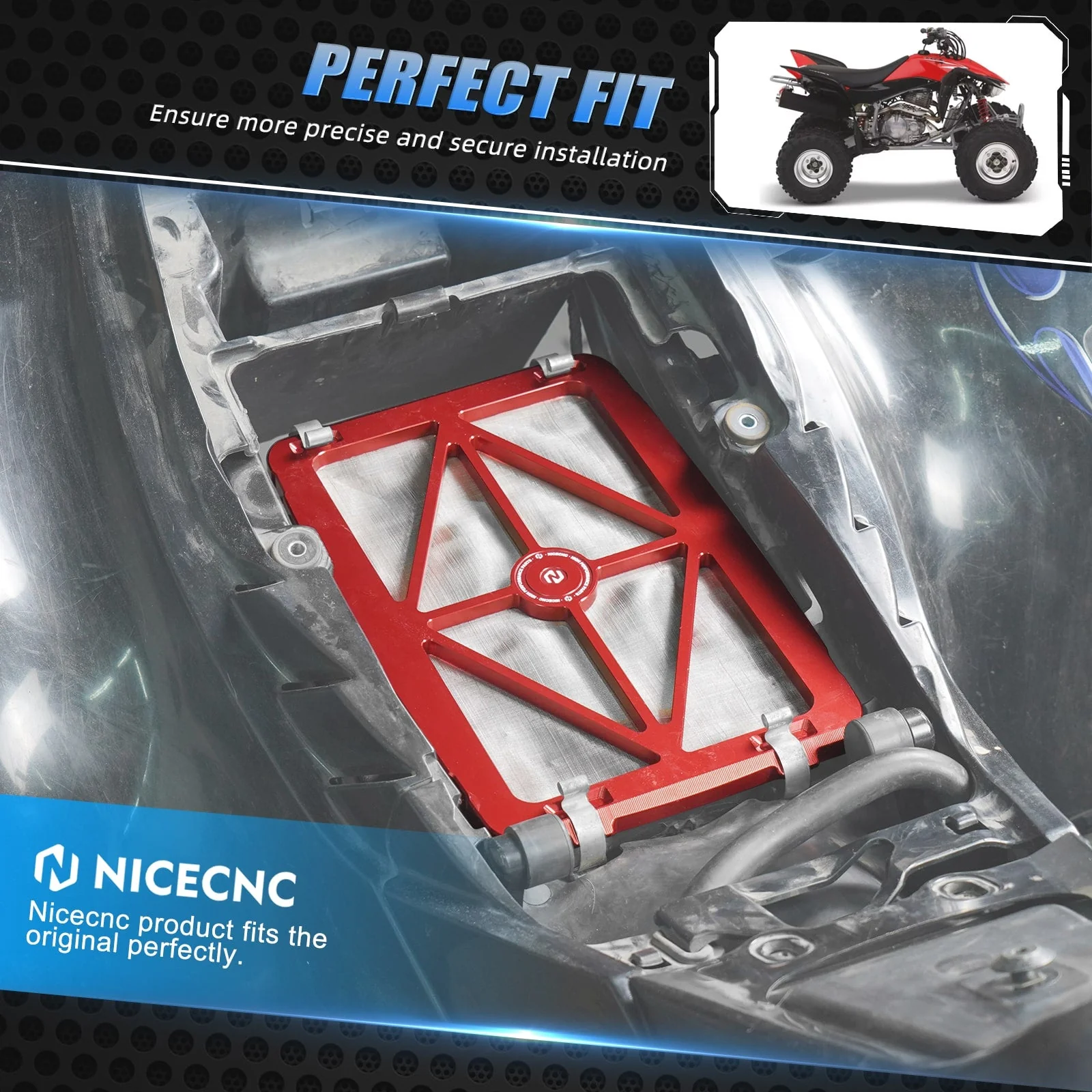 High-Flow Air Filter Intake Cleaner w/Adapter Kit For Honda TRX450 R / ER - Image 19
