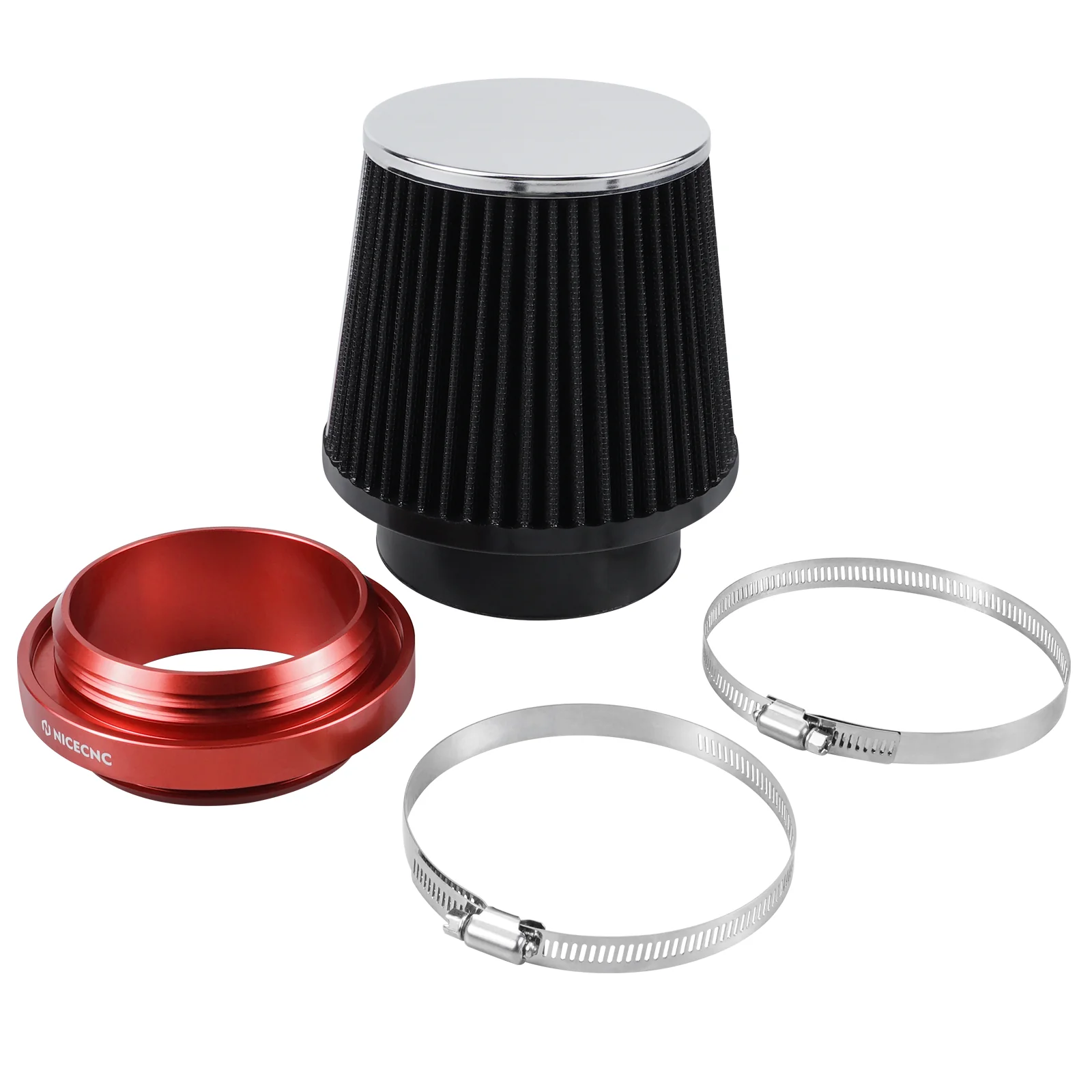 High-Flow Air Filter Intake Cleaner w/Adapter Kit For Honda TRX450 R / ER - Image 8