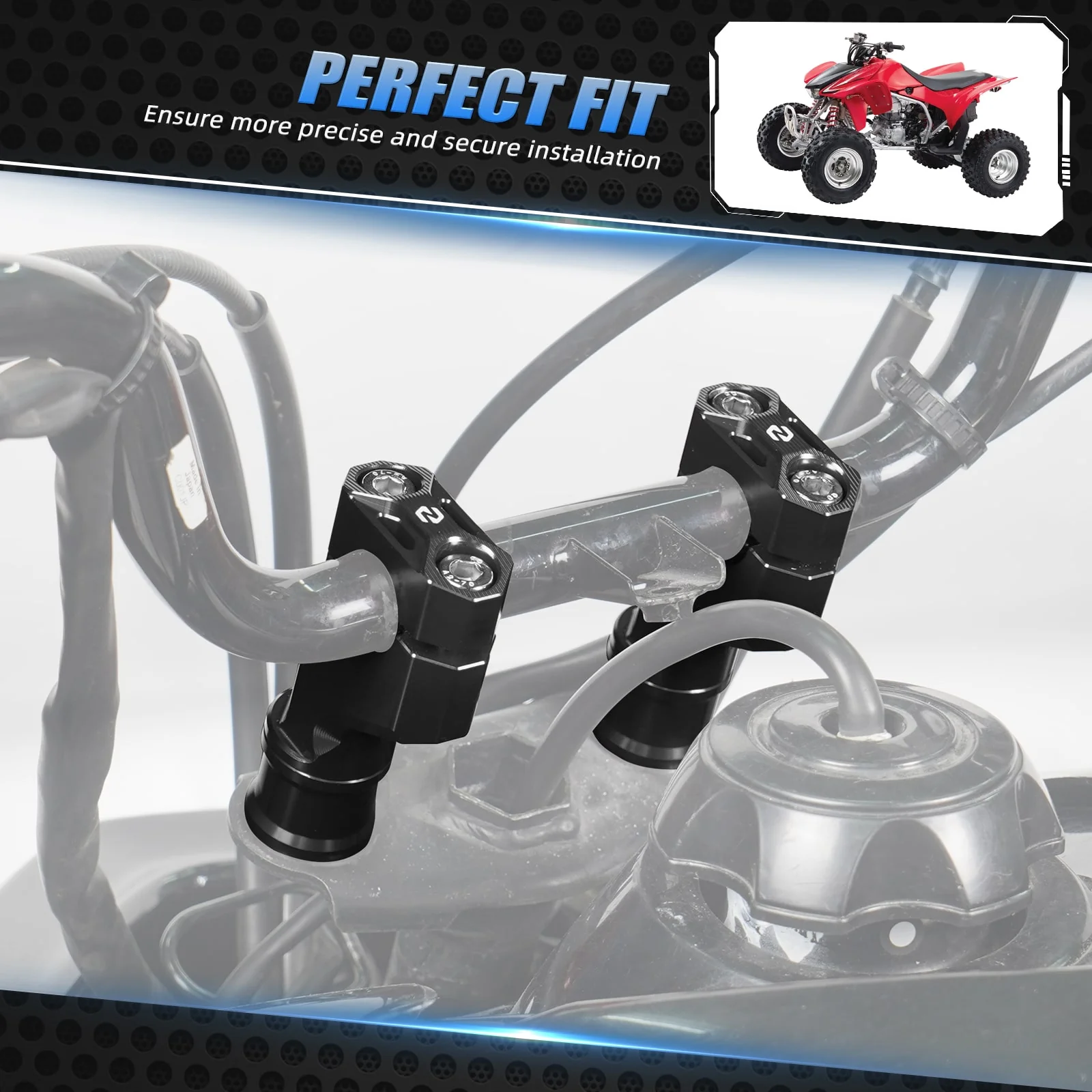 ATV Handlebar Risers Holder Clamps For Honda TRX 450R / ER 400X 250X 90X - Image 4