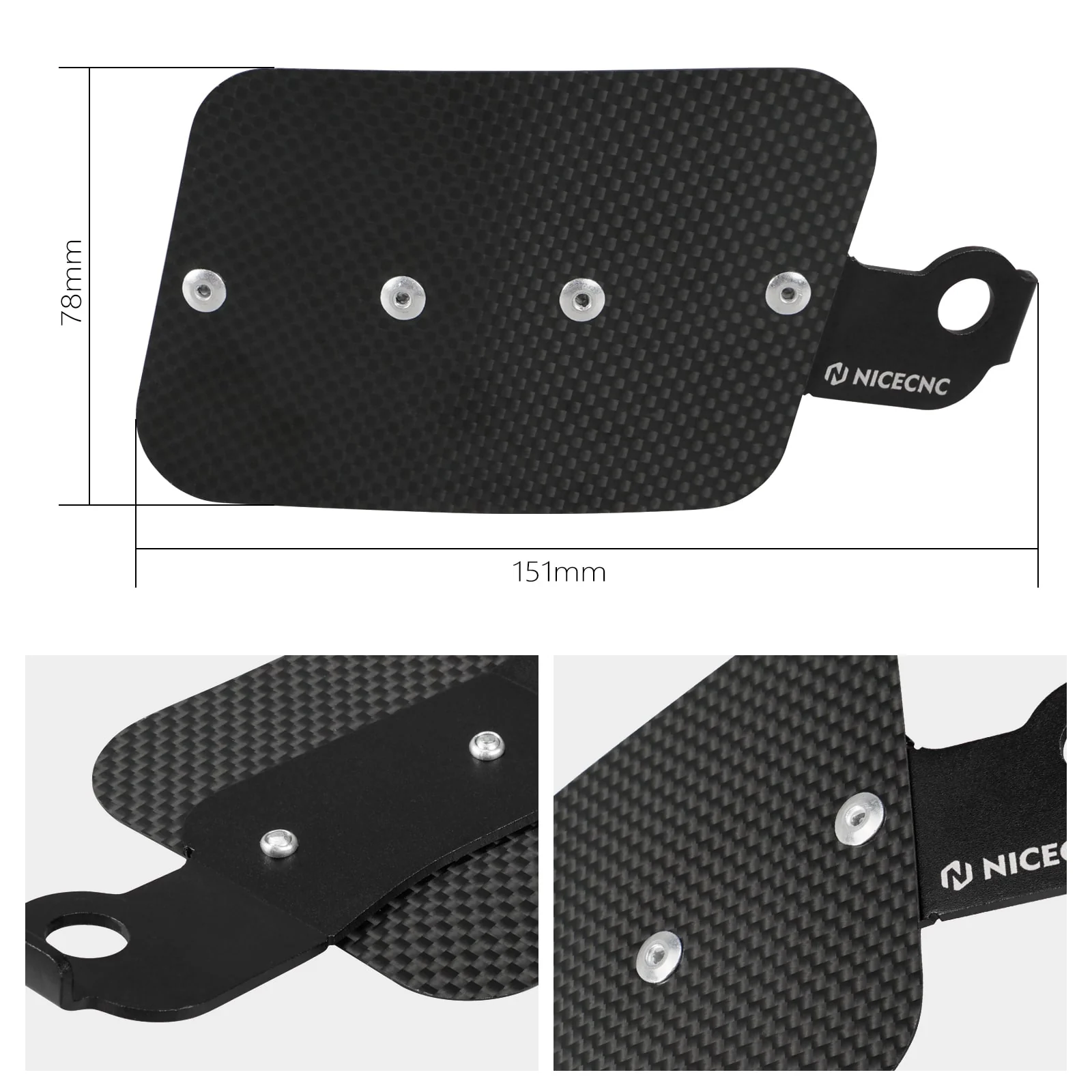 ATV Carbon Fiber Carburetor Heat Shield Cover For Honda TRX 450 R / ER 06-14 - Image 12