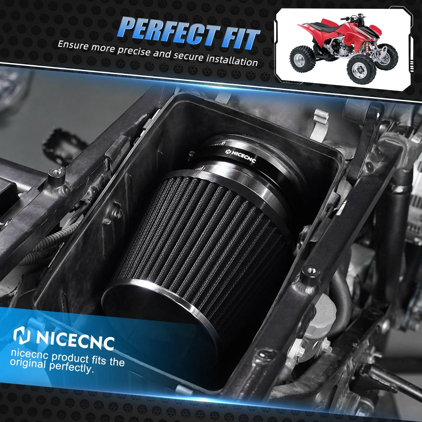High-Flow Airbox Lid Cover Air Cleaner Housing Case For Honda TRX450 R / ER - Image 15