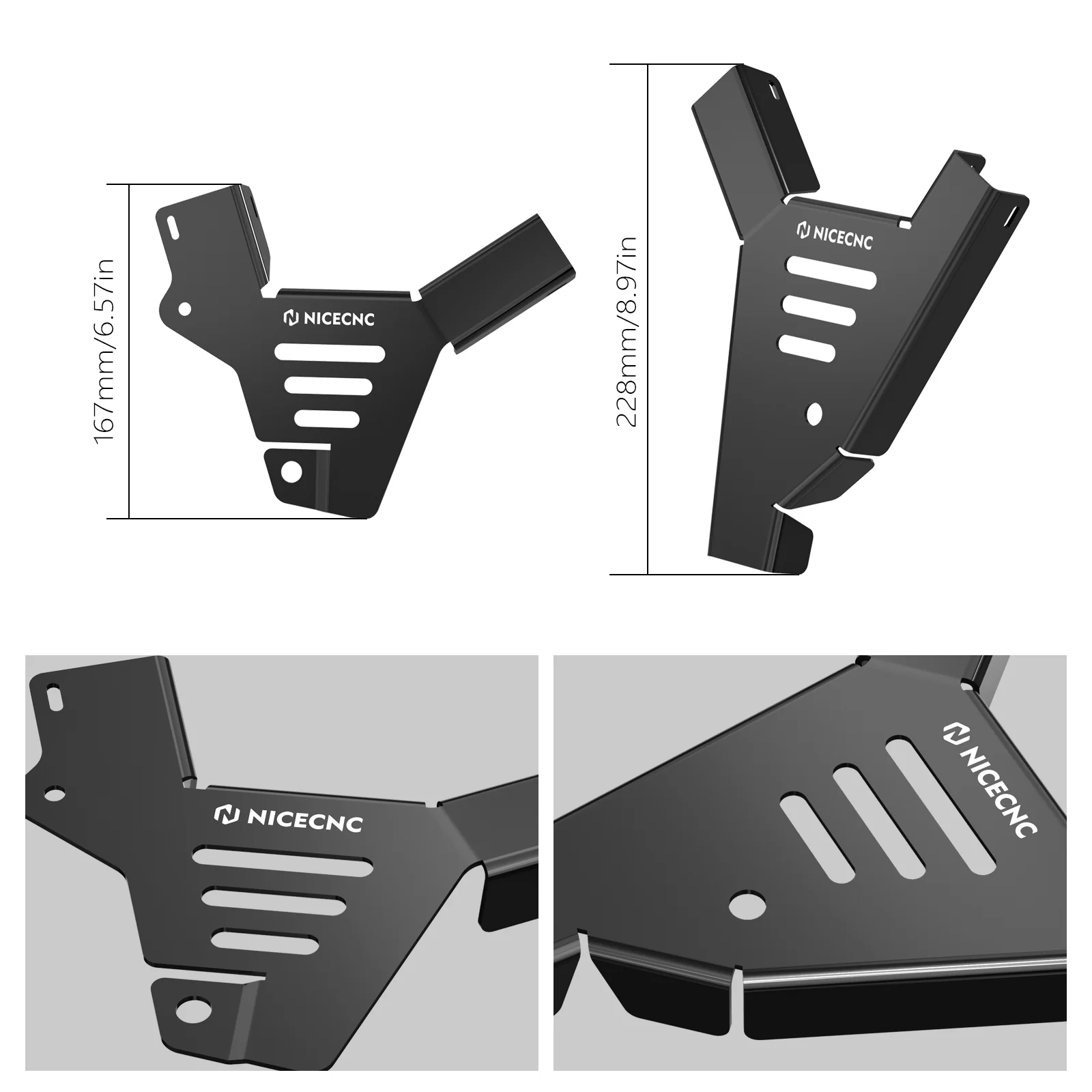 ATV Left + Right Frame Covers Guards For Honda TRX450 R / ER 2006-2009 - Image 13