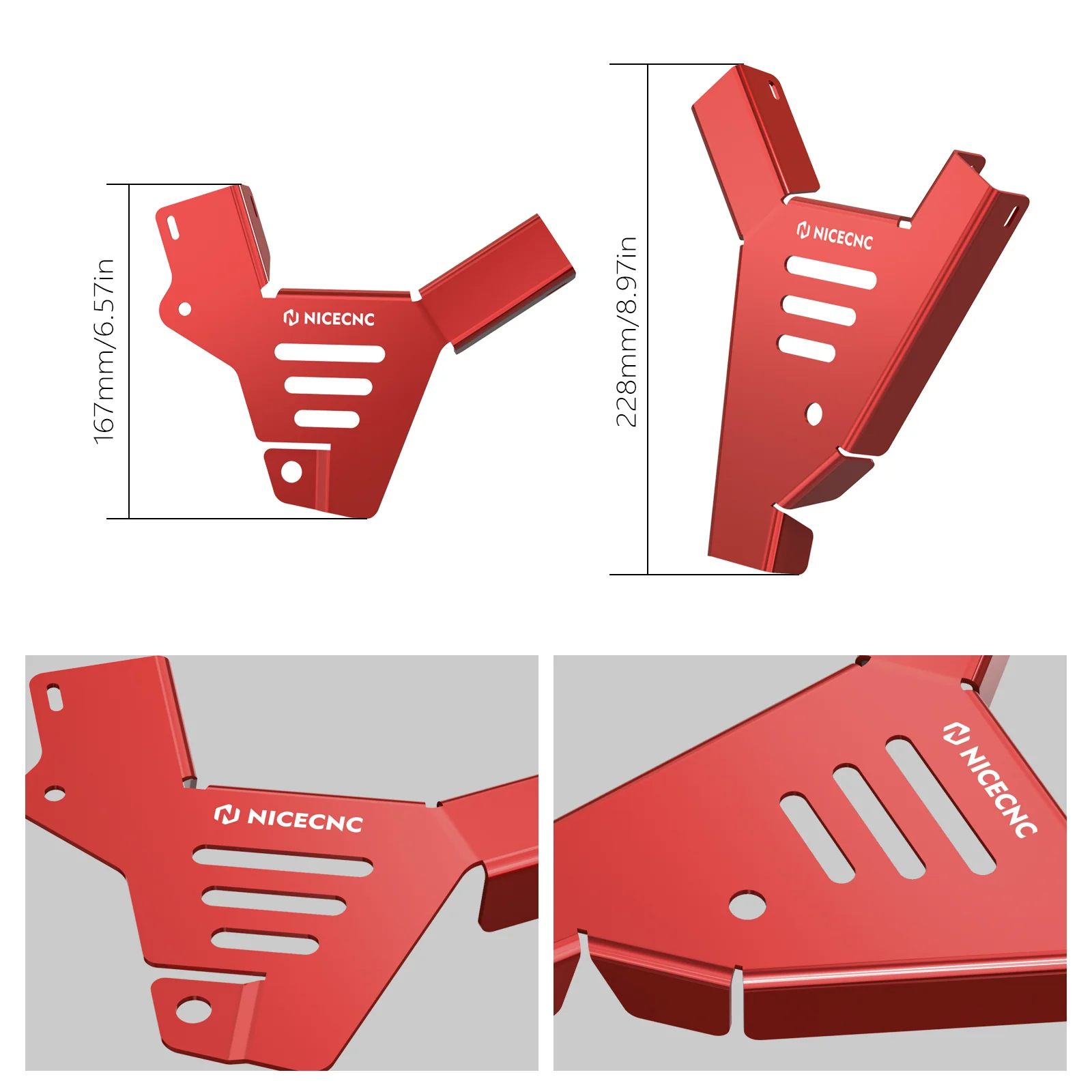 ATV Left + Right Frame Covers Guards For Honda TRX450 R / ER 2006-2009 - Image 7