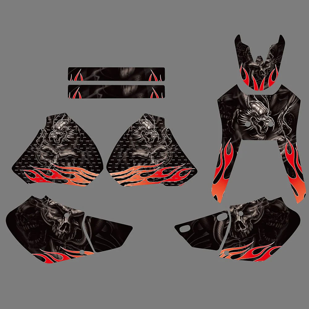 Team Graphics Background Sticker Decal Kit For Honda XR250/XR400 1996-2004 - Image 2