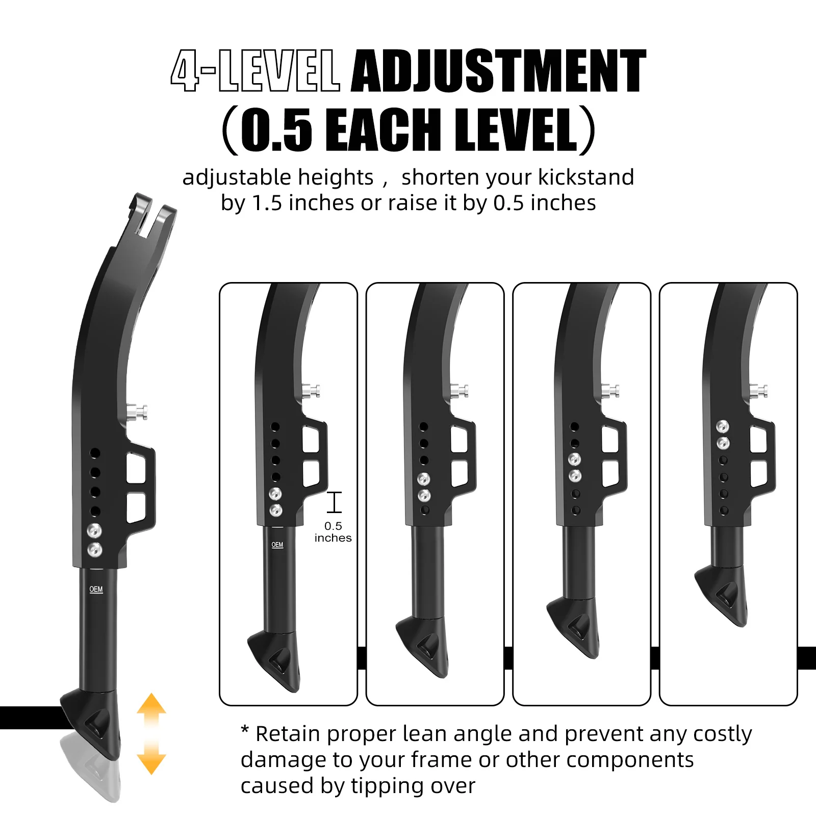 Adjustable Side Stand Kickstand For Husqvarna 701 Supermoto Enduro 16-24 - Image 9