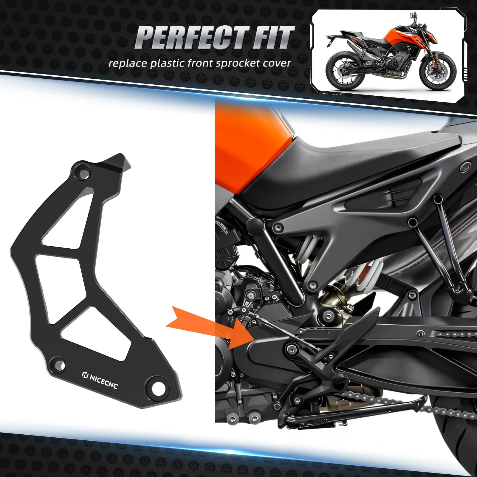 Front Sprocket Chain Guard Cover Case Saver For KTM 790 890 Adventure R Duke - Image 3