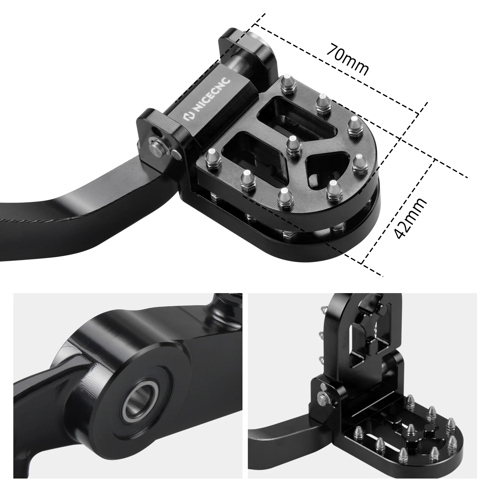 Enlarged Foot Pegs + Shift Lever + Dual Rear Brake Pedal For KTM 790 890 ADV 21-25 - Image 5