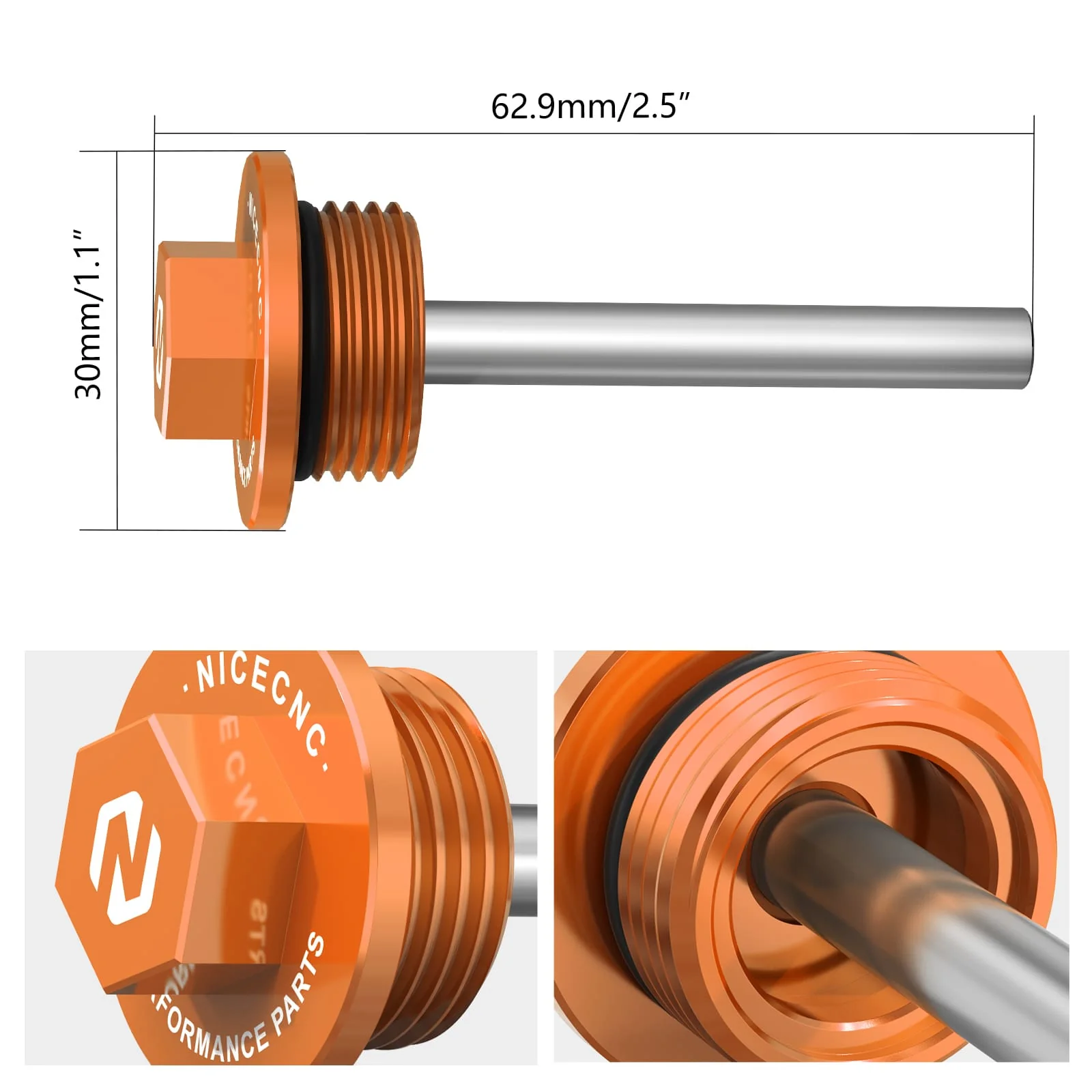 Magnetic Filter Oil Drain Plug Bolt For Husqvarna Norden 901 2022-2024 - Image 4