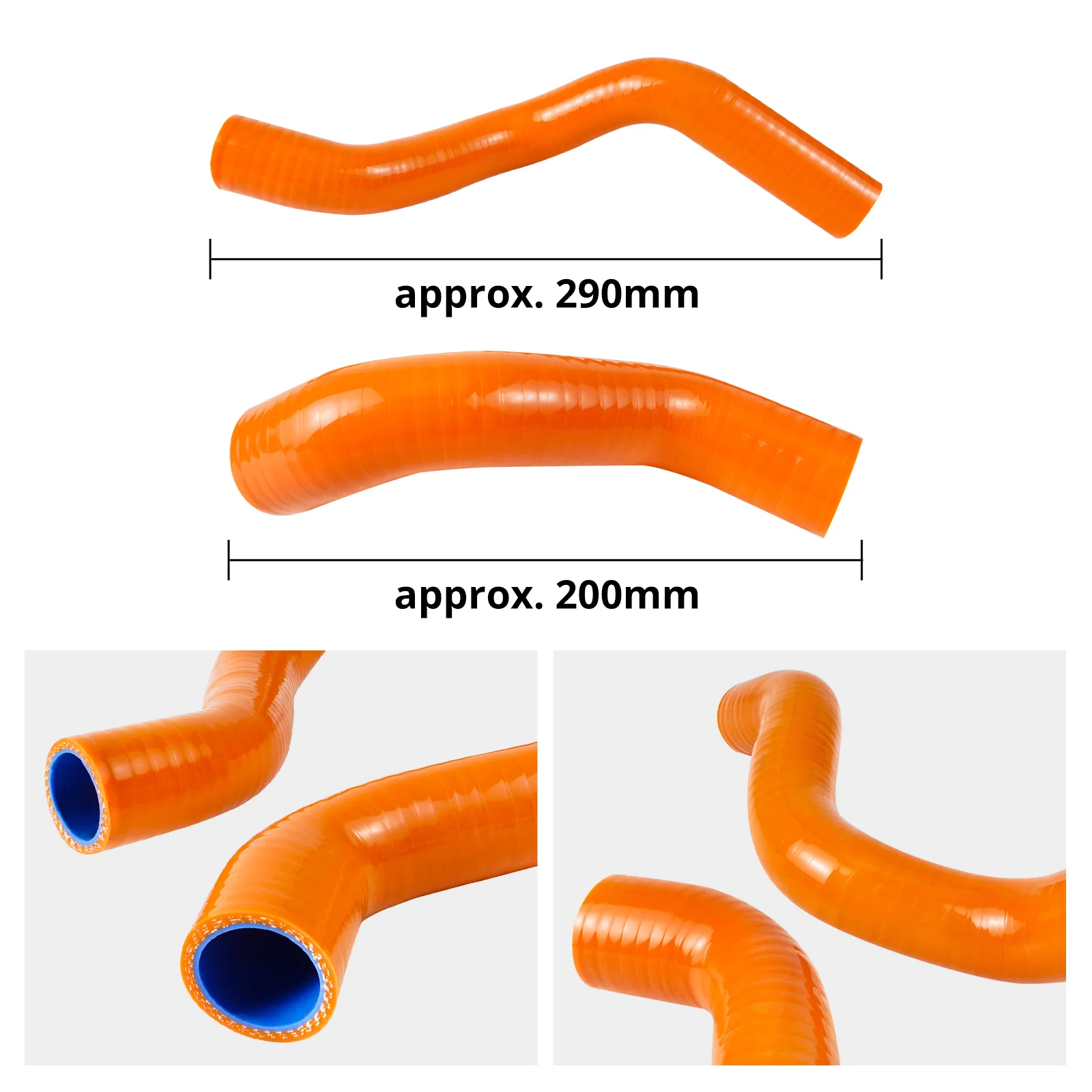 3-Layer Reinforced Silicone Radiator Hose Kit For Husqvarna Norden 901 2022-2025 - Image 3