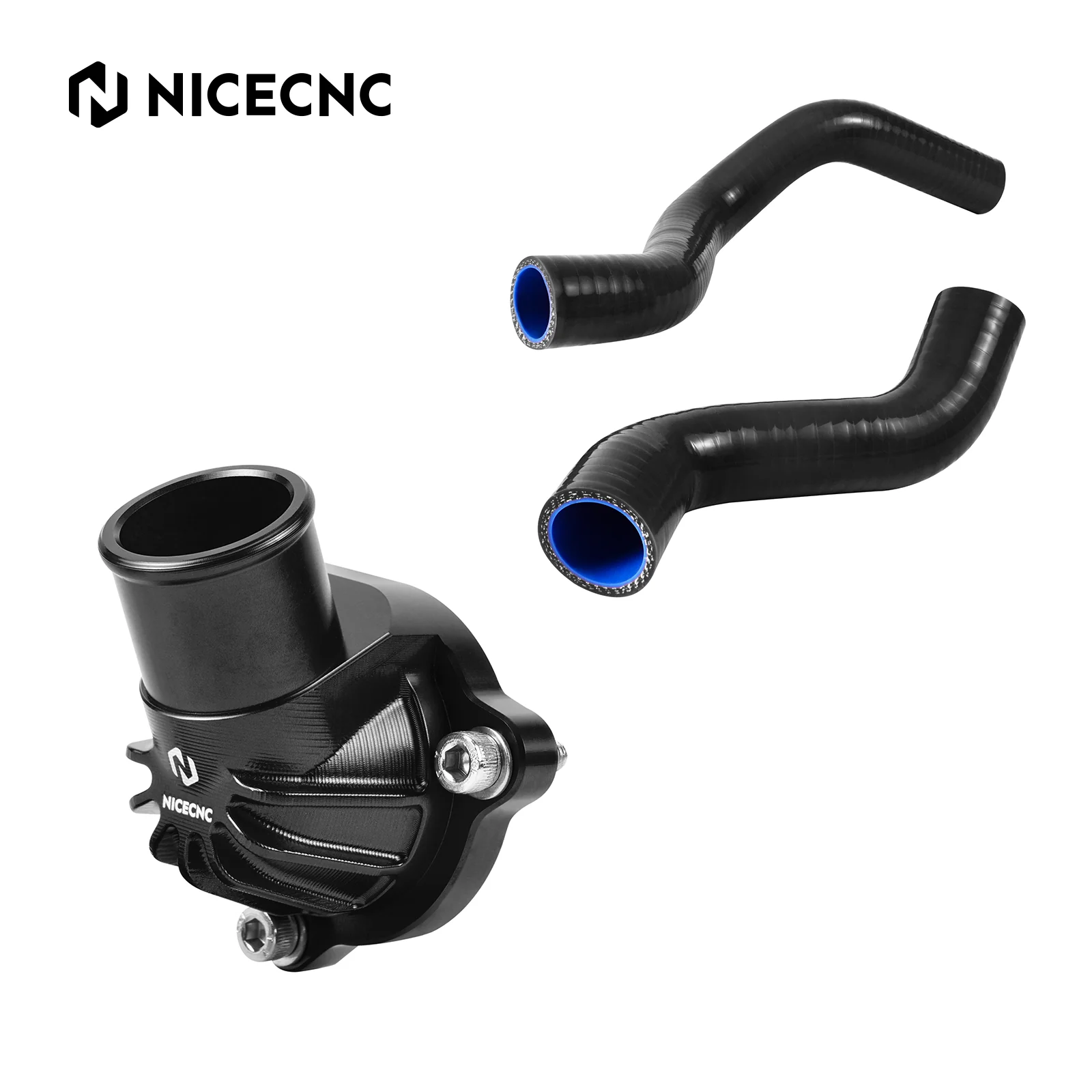 Thermostat Housing Cover + Silicone Radiator Hose Kit For Husqvarna Norden 901 22-25