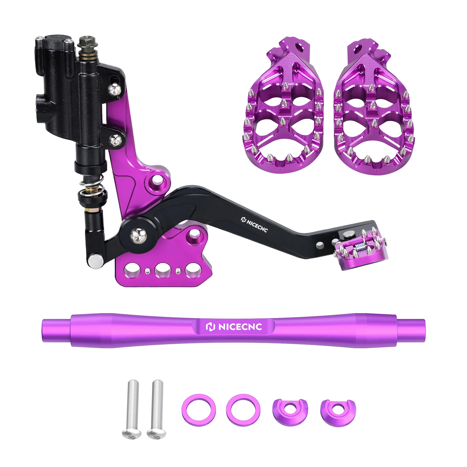 Hydraulic Rear Foot Brake + Enlarged Foot Pegs + Support Brace For Surron Light Bee X S - Image 6