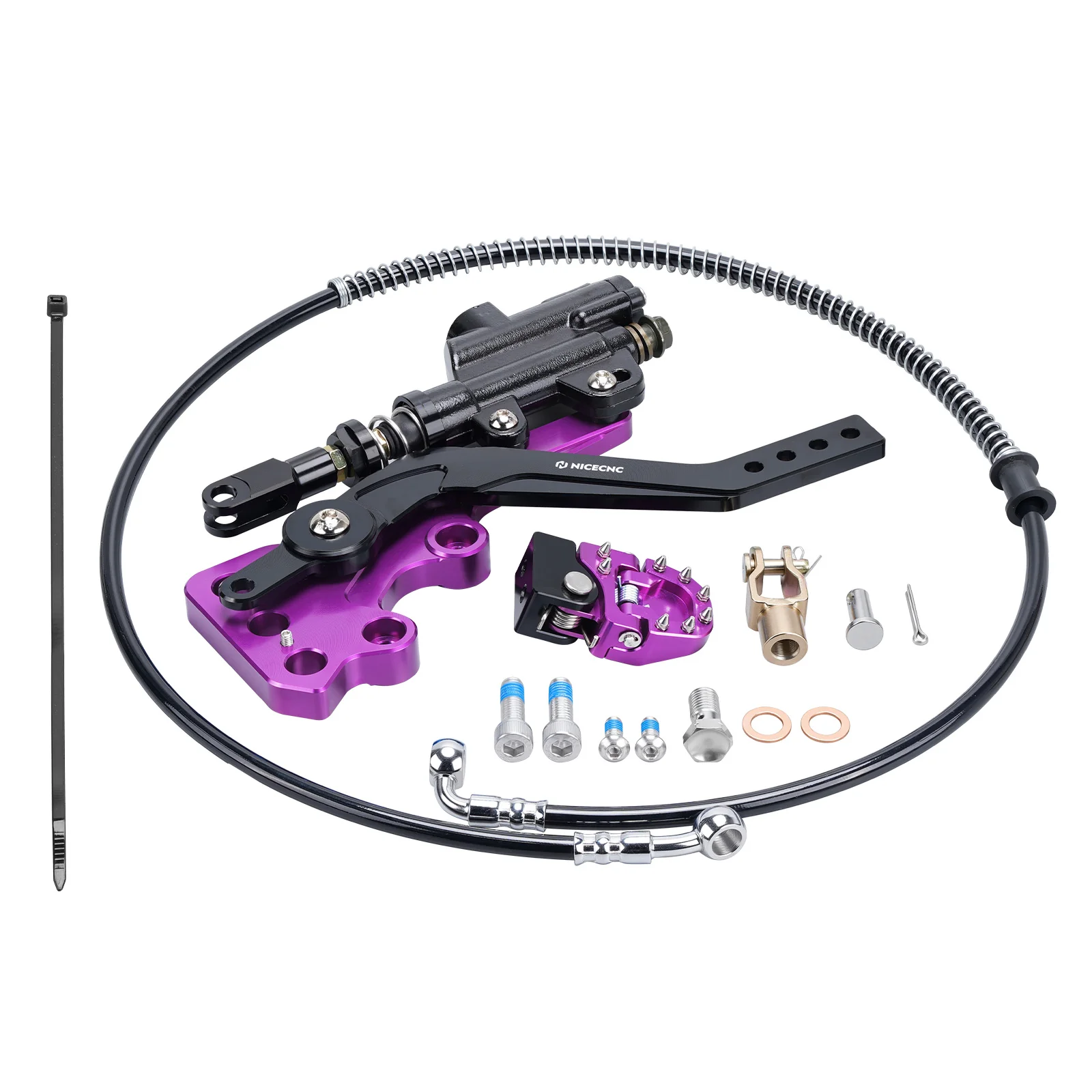 Hydraulic Rear Foot Brake + Extender Footrest + Support Brace For Surron Light Bee X S - Image 10