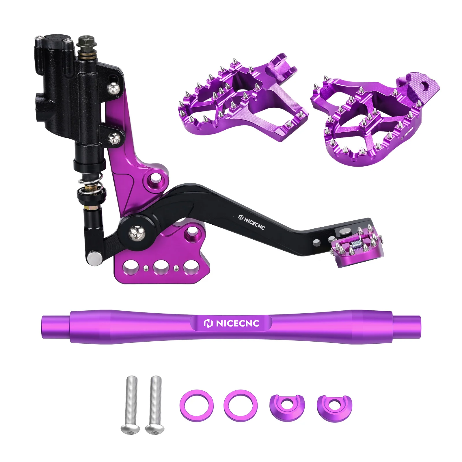 Hydraulic Rear Foot Brake + Extender Footrest + Support Brace For Surron Light Bee X S - Image 6