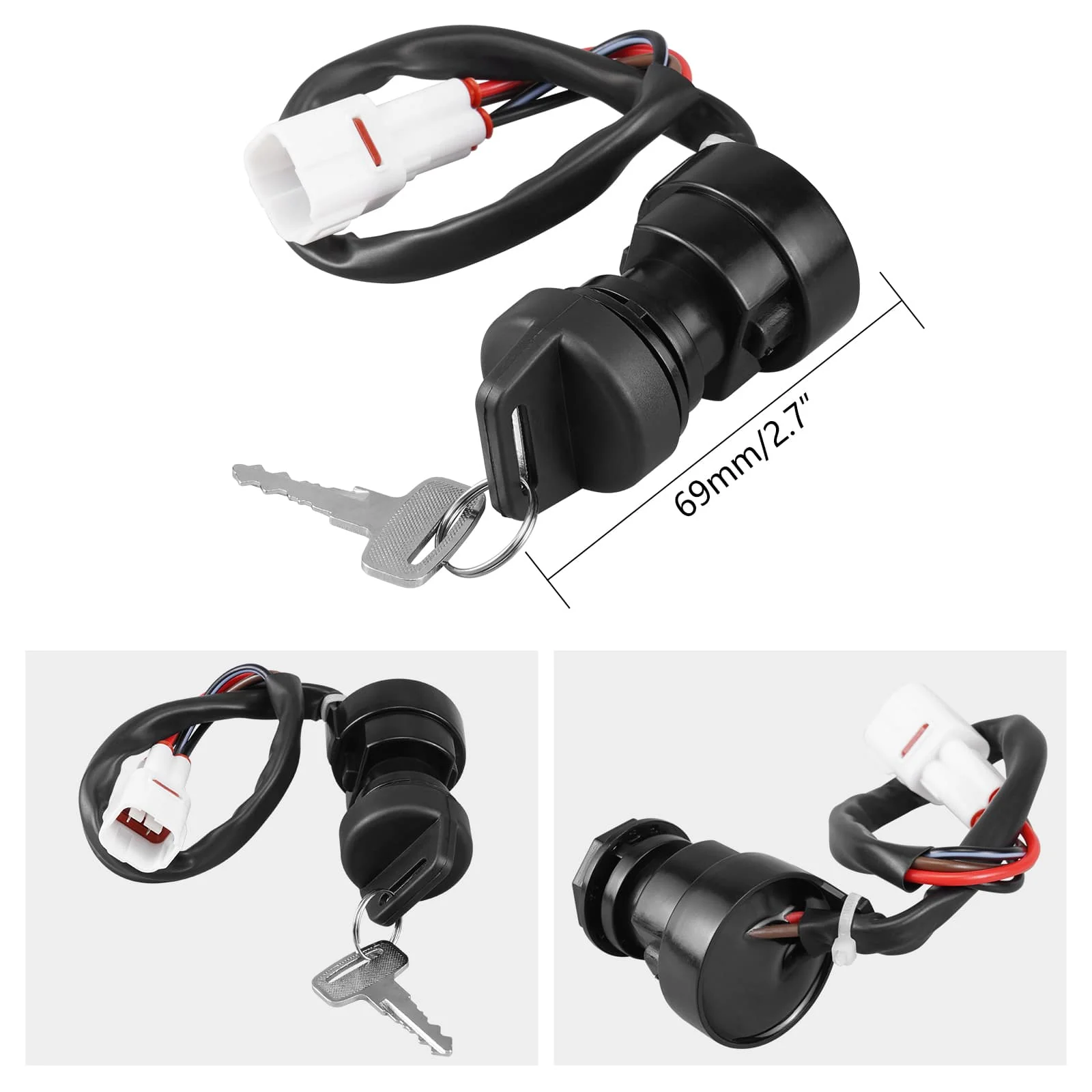 4 Pins ATV Ignition Key Switch For Yamaha Warrior 350 YFM350 1996 1997 1998-2001 - Image 5