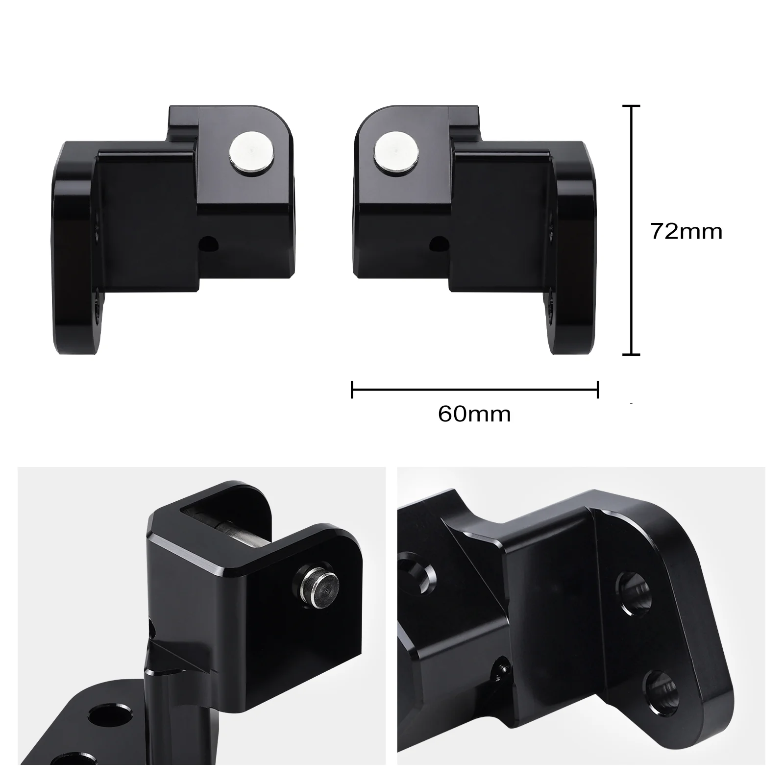 Enlargerd Wide Footpegs Pedals + Lowered Brackets For Kawasaki KLR650 1987-2018 - Image 10