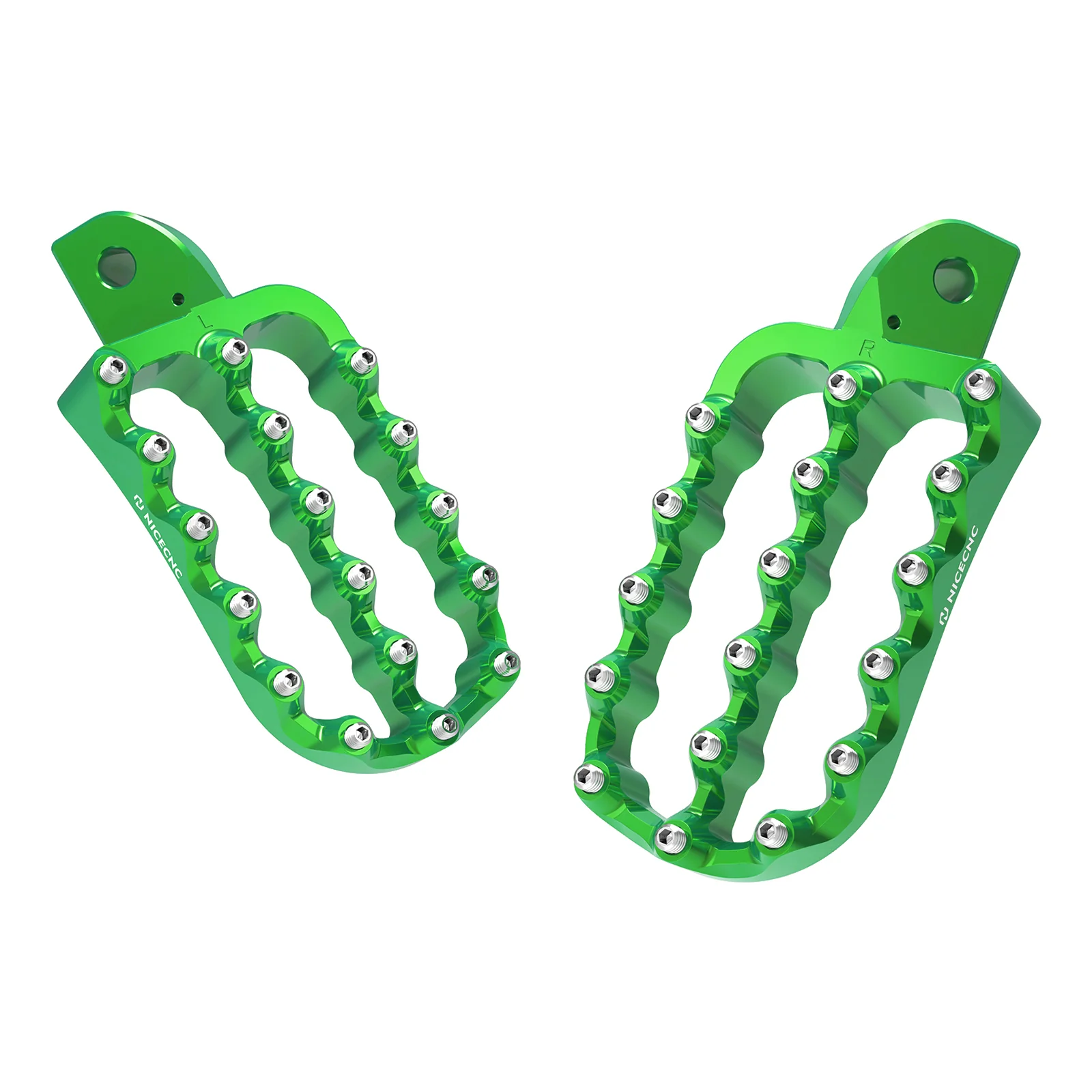 Enlargerd Wide Footpegs Pedals + Lowered Brackets For Kawasaki KLR650 1987-2018 - Image 24