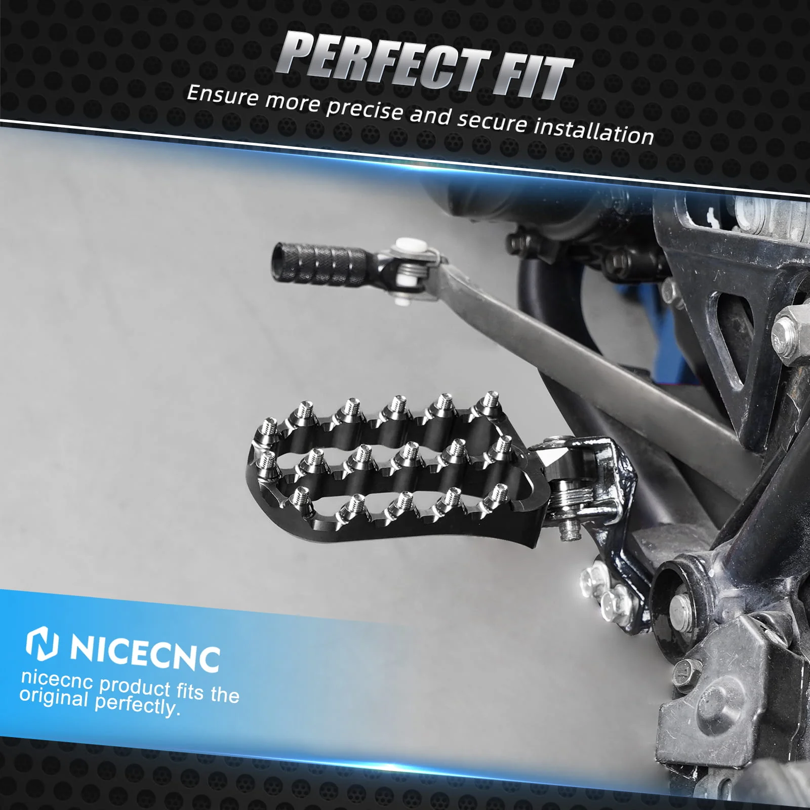 Enlargerd Wide Footpegs Pedals + Lowered Brackets For Kawasaki KLR650 1987-2018 - Image 8