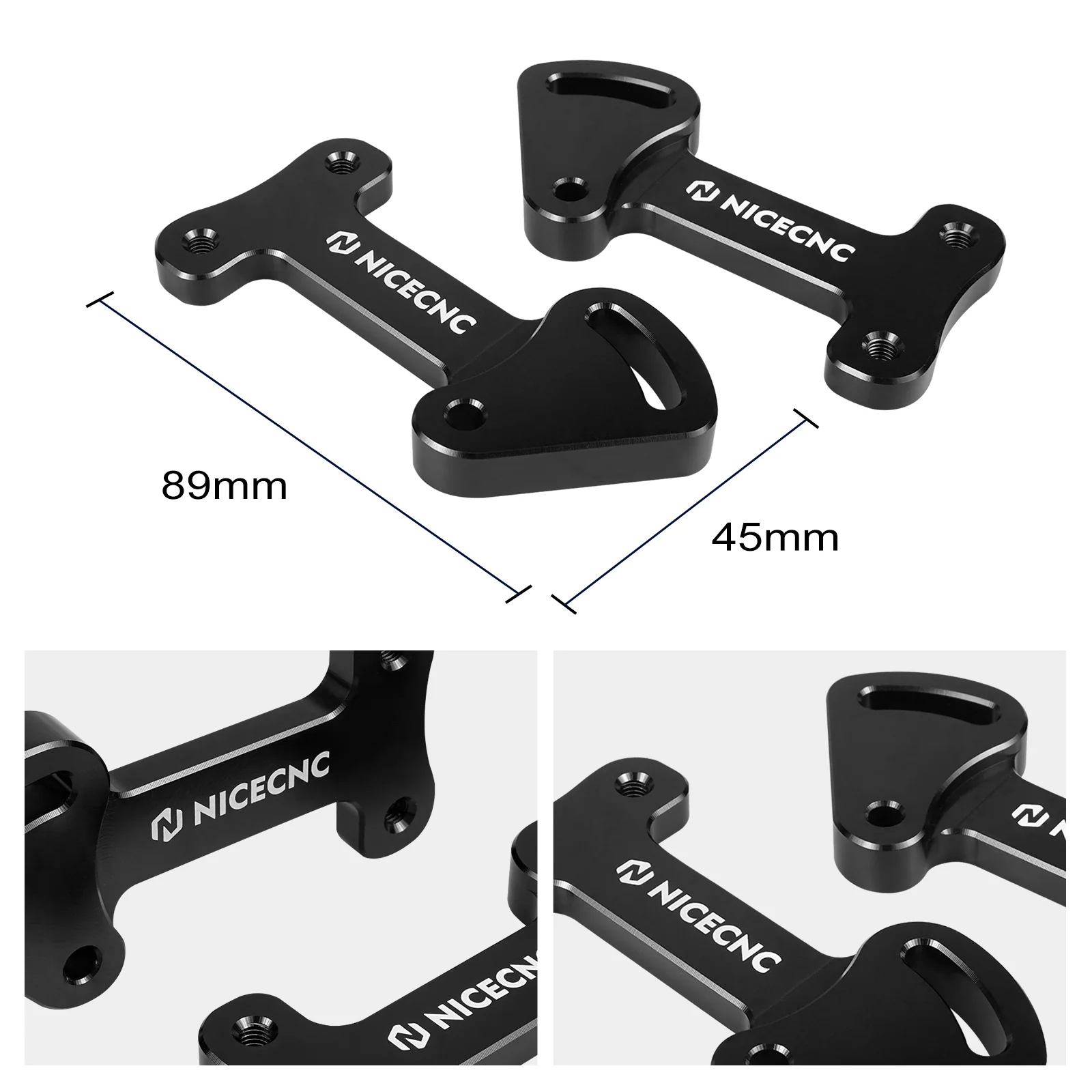 Adjustable 3.25" Windshield Windscreen Bracket Risers For Kawasaki KLR650 22-24 - Image 3