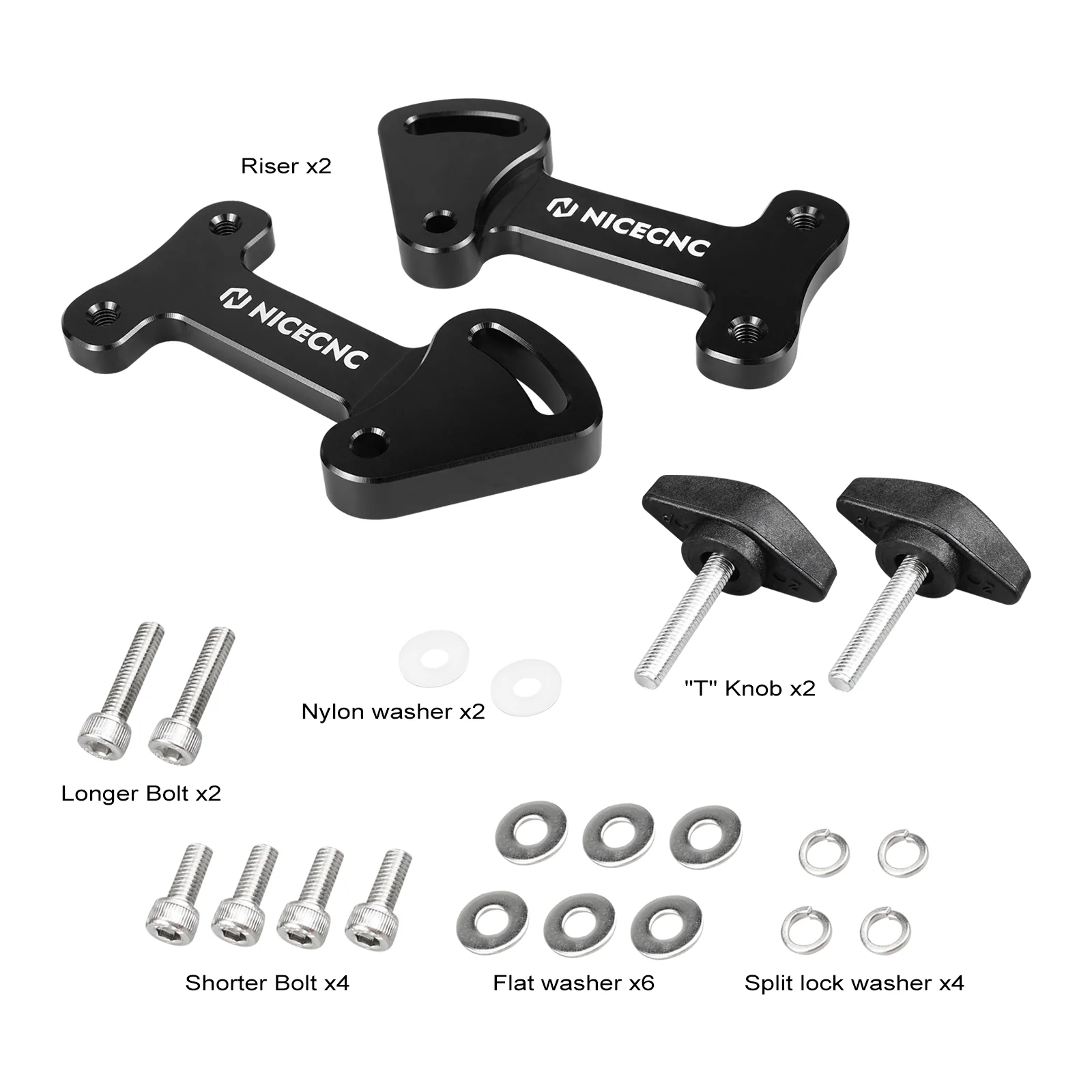 Adjustable 3.25" Windshield Windscreen Bracket Risers For Kawasaki KLR650 22-24 - Image 4