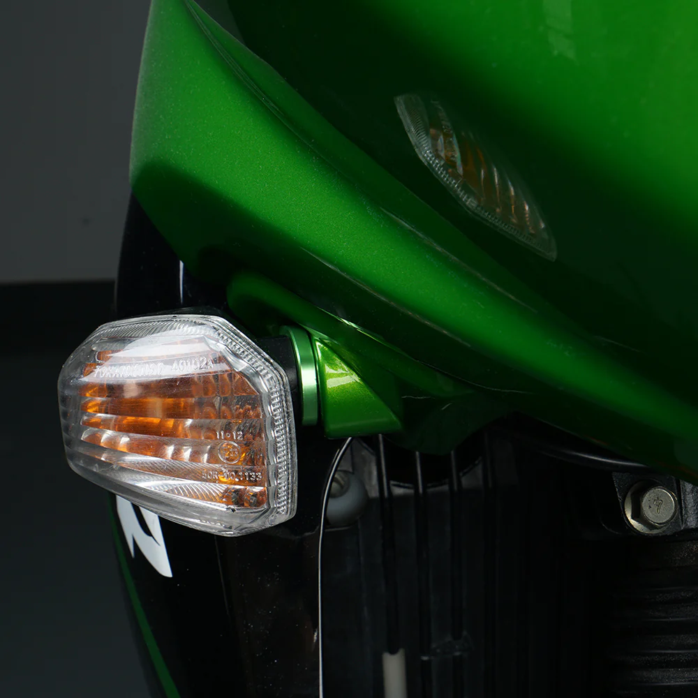 Front Rear Blinker Turn Signal Stalk Elimination Adapters Plates Kit For Kawasaki KLR650 - Image 4