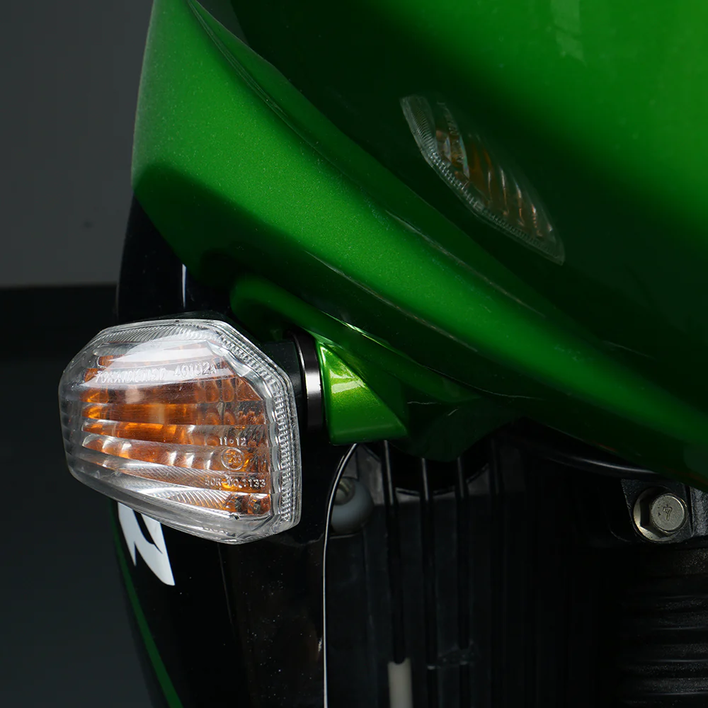 Front Rear Blinker Turn Signal Stalk Elimination Adapters Plates Kit For Kawasaki KLR650 - Image 5