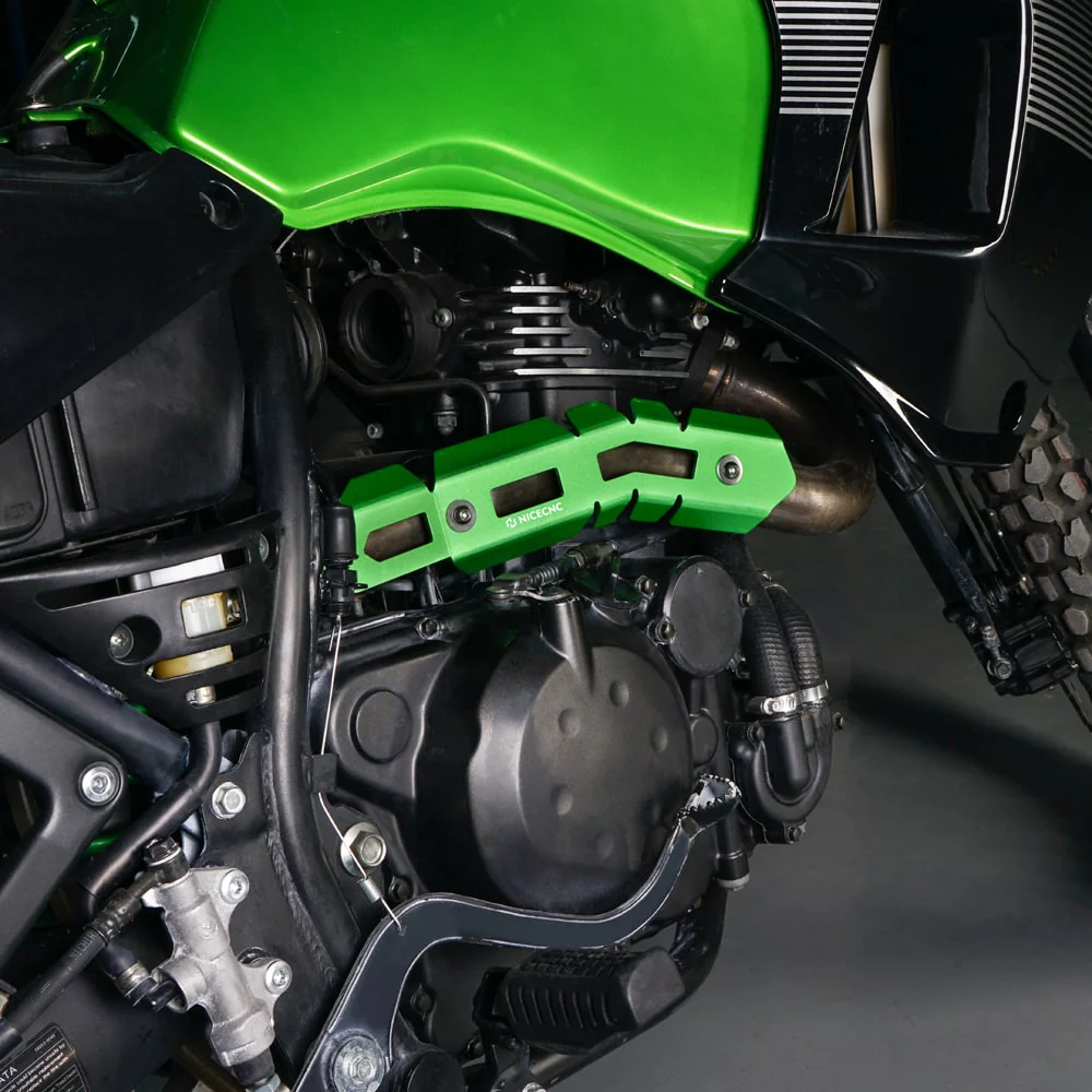 Exhaust Muffler Header Pipe Cover Guard Heat Shield For Kawasaki KLR650 08-18 - Image 4