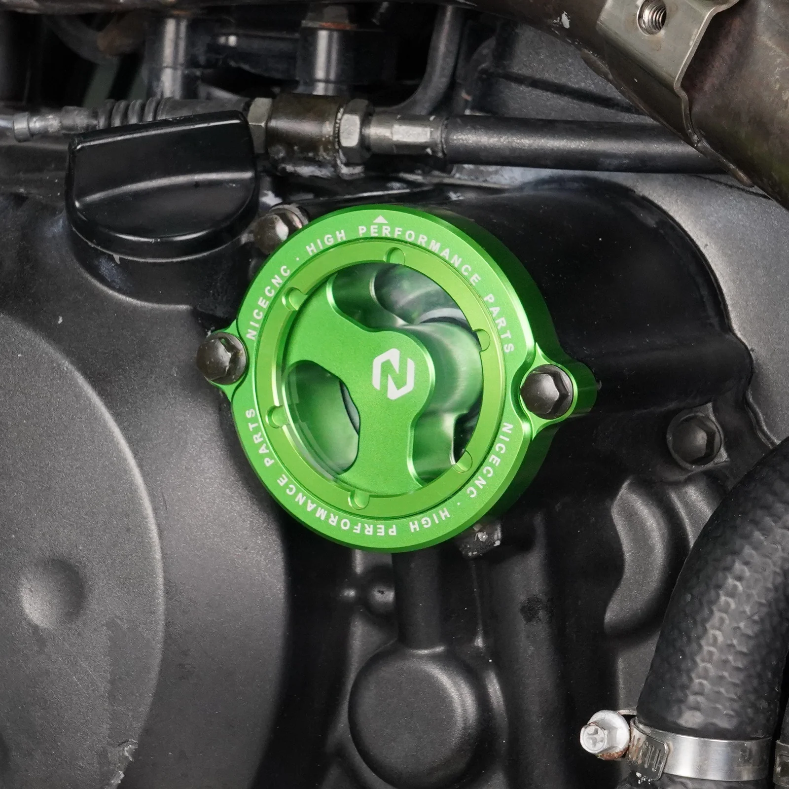 Full Clear Oil Filter Cap Cover For Kawasaki KLR650 1987-2024 - Image 2