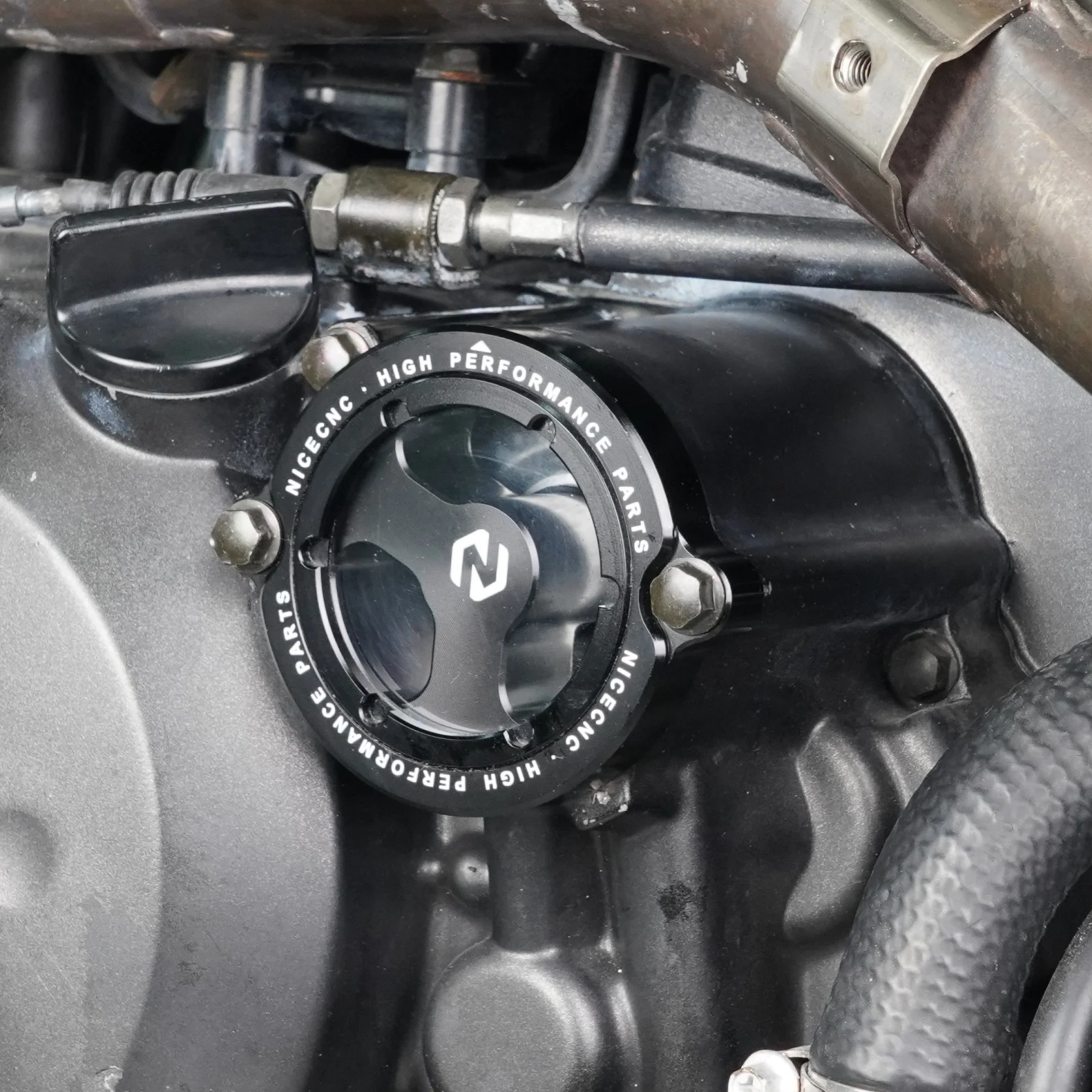Full Clear Oil Filter Cap Cover For Kawasaki KLR650 1987-2024 - Image 3