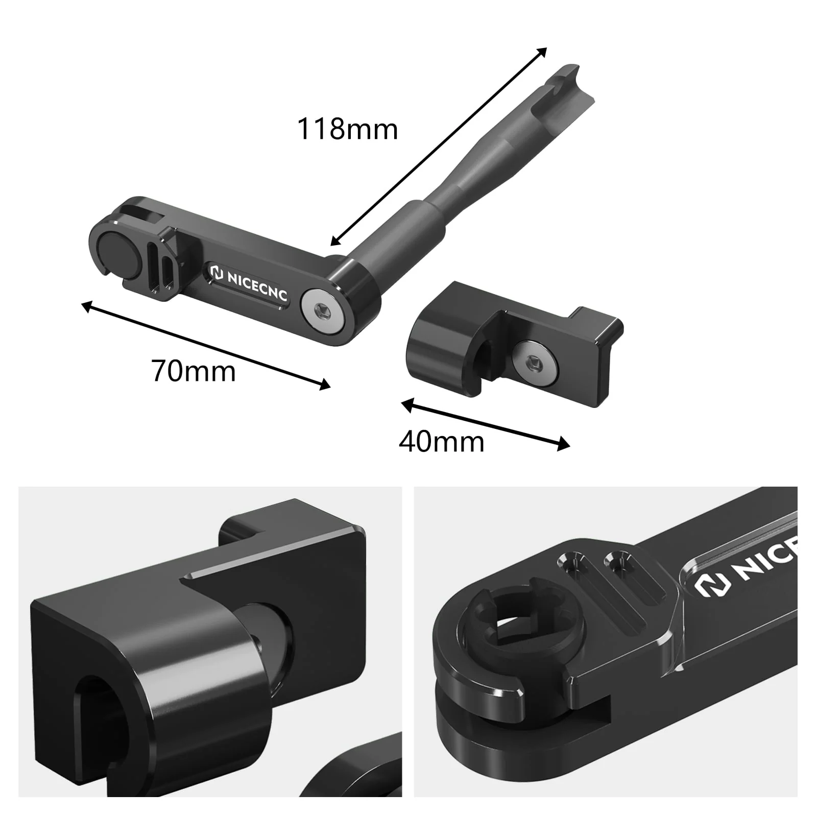 One Finger Clutch Arm Lever Easy Pull Cable Arm Kit For Kawasaki KLR650 2011-2018 - Image 15