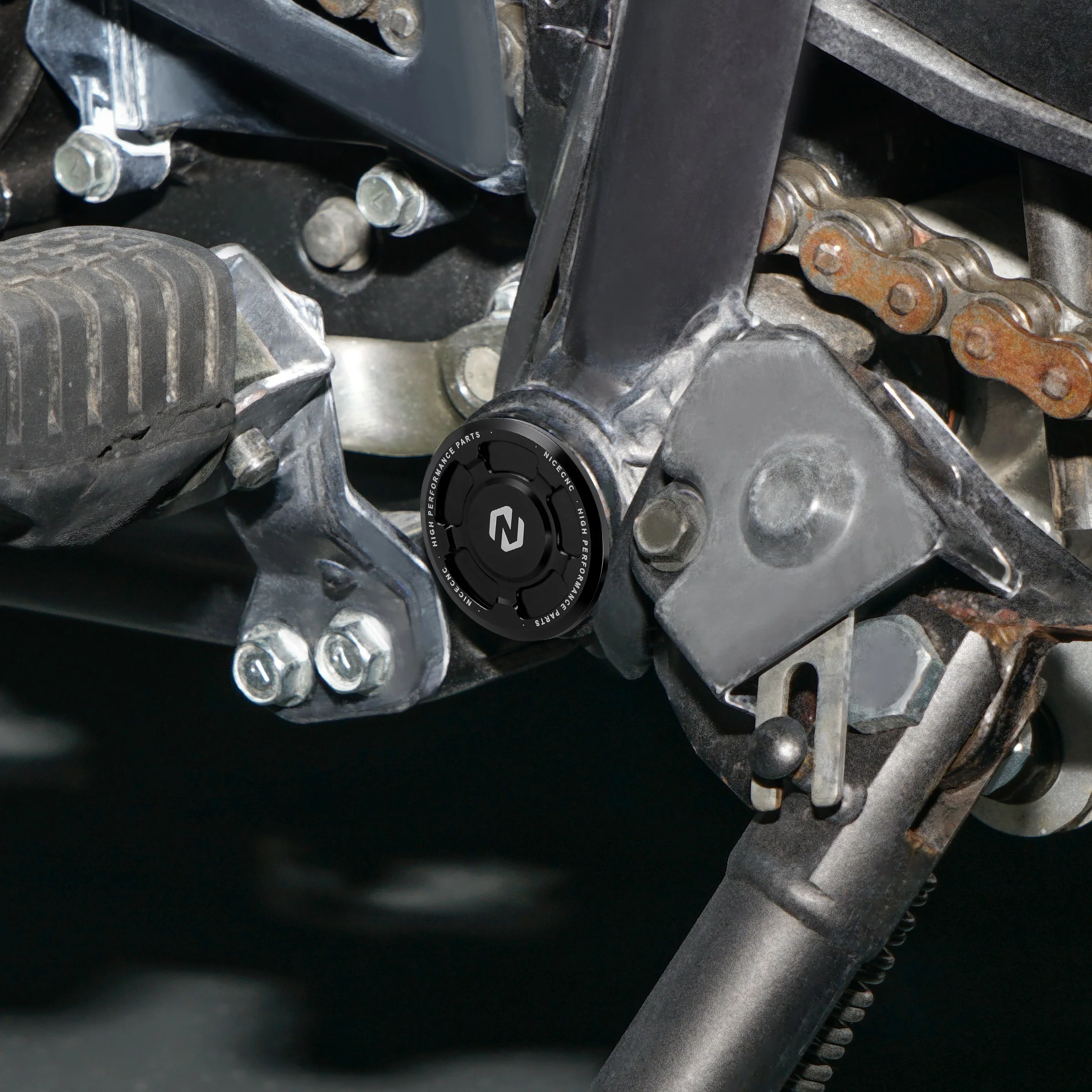 Swing Arm Caps Frame Hole Plugs Insert Covers For Kawasaki KLR650 1987-2024 - Image 3