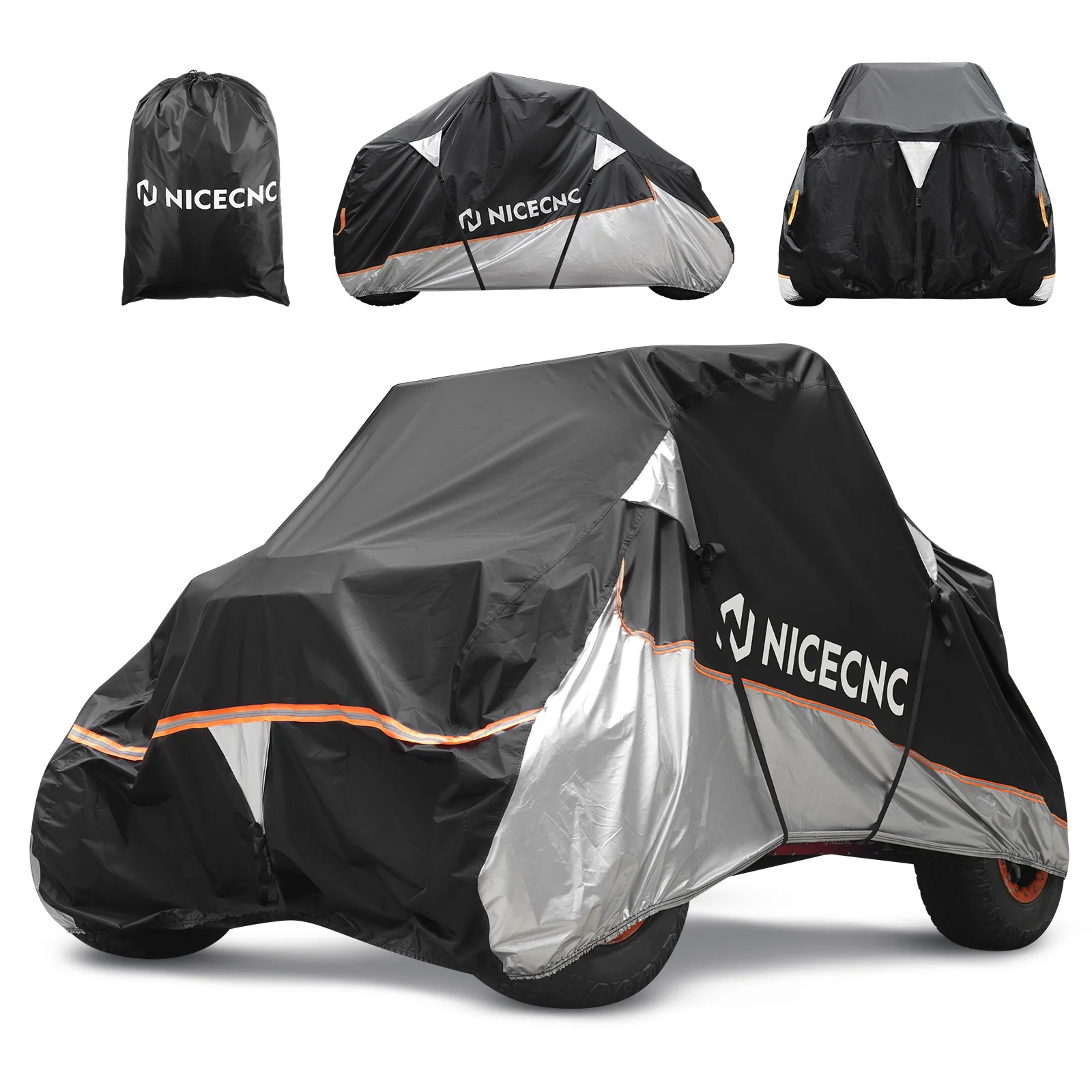 Heavy Duty UTV Storage Cover w/PU Coating 133"x75"x62" For Yamaha YXZ1000R - Image 5
