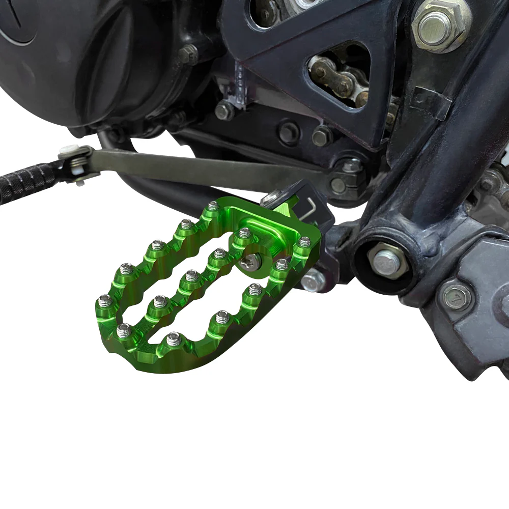 Pair Enlarged Adjustable Foot Pegs Footrest For Kawasaki KLR650 1987-2018 - Image 6