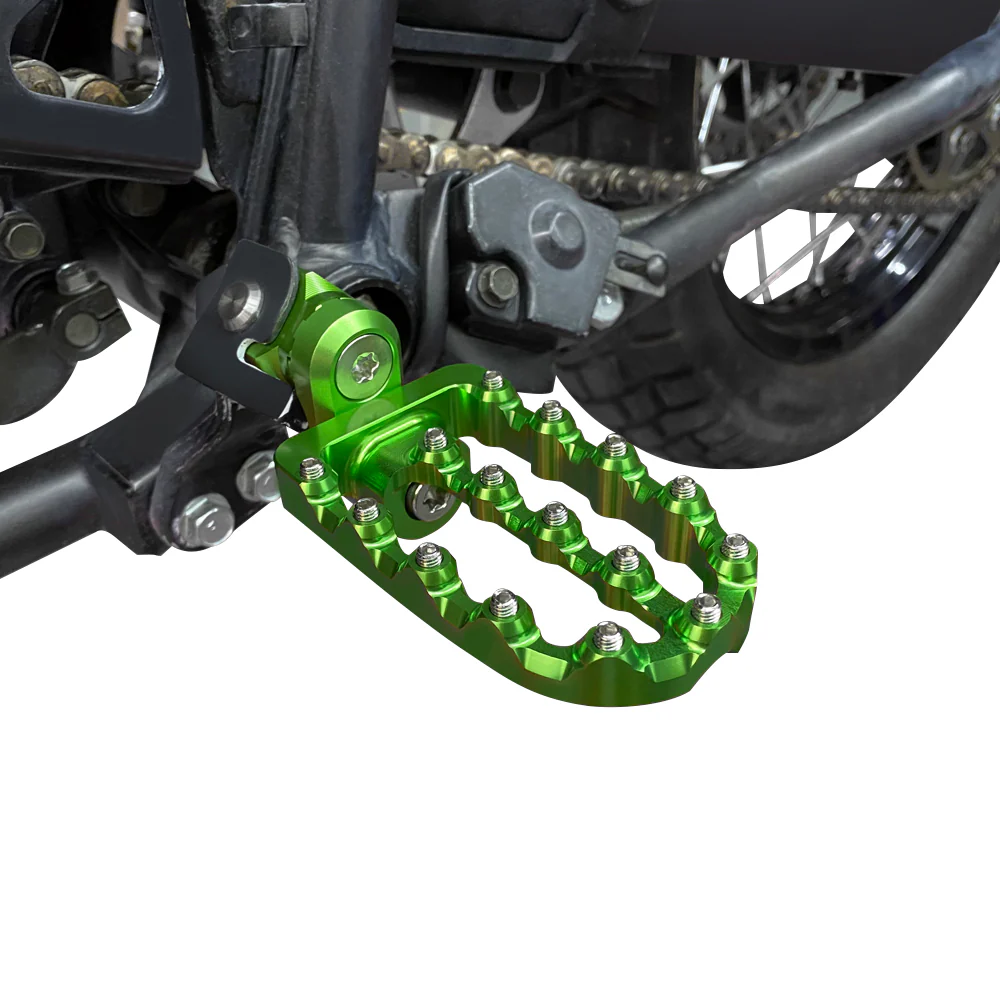 Pair Enlarged Adjustable Foot Pegs Footrest For Kawasaki KLR650 1987-2018 - Image 7