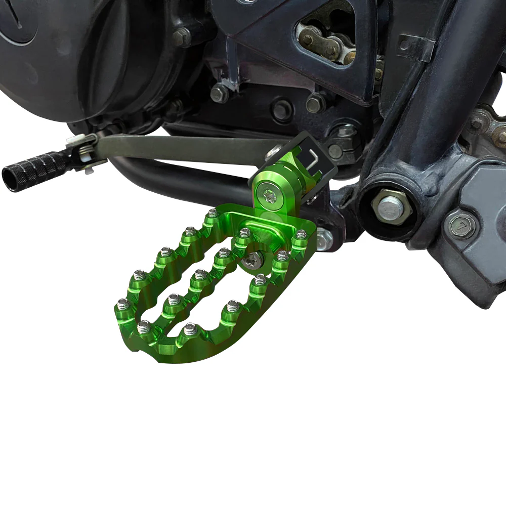 Pair Enlarged Adjustable Foot Pegs Footrest For Kawasaki KLR650 1987-2018 - Image 8