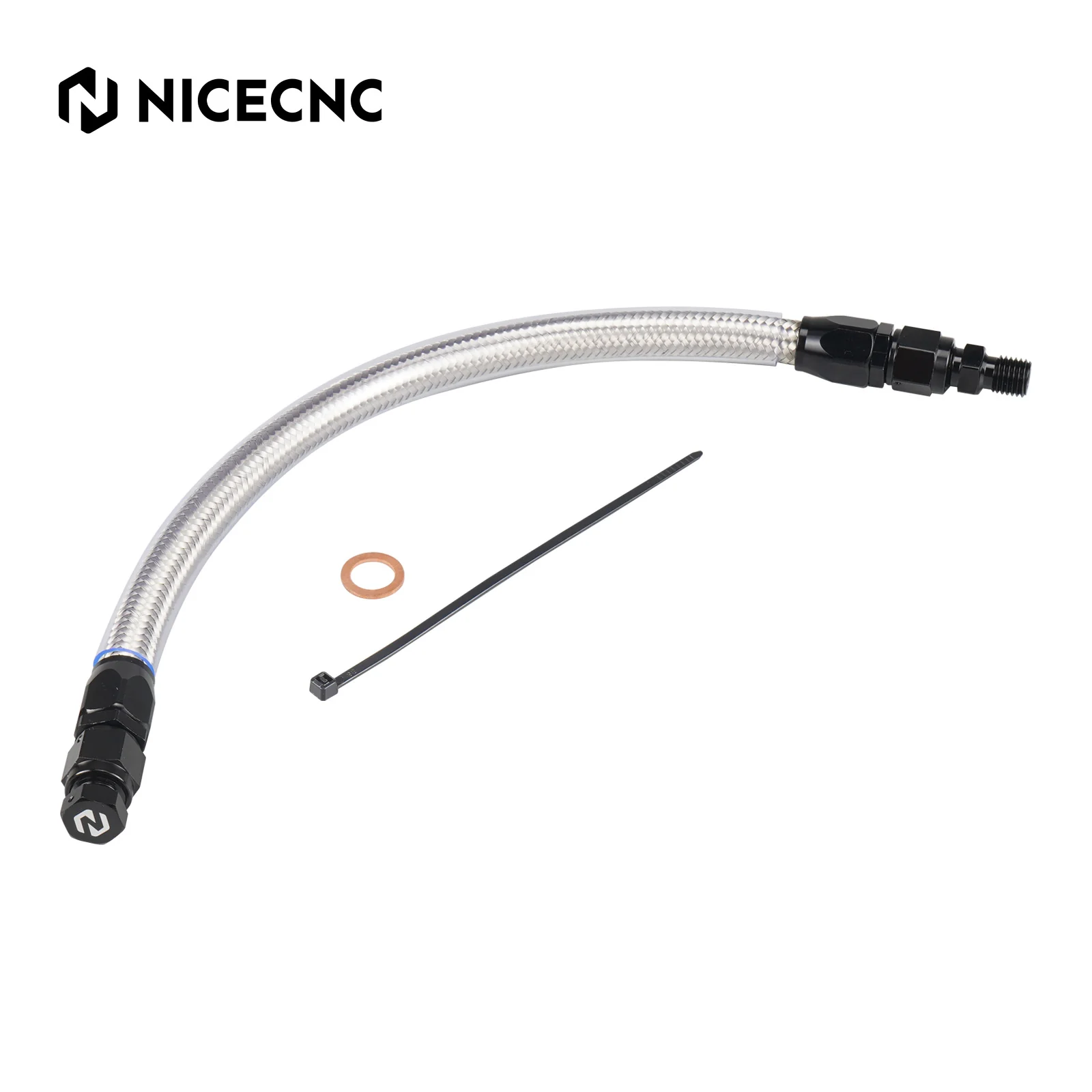 Braided Long Oil Tank Drain Release Hose Kit For KTM 950 / 990 LC8 Adventure R S