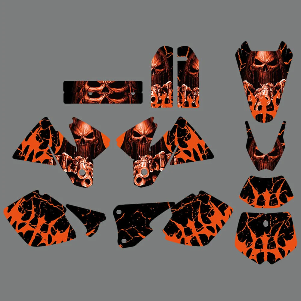 KTM 125-400 EXC Graphics Full Size Models Fairin Decals - Image 2
