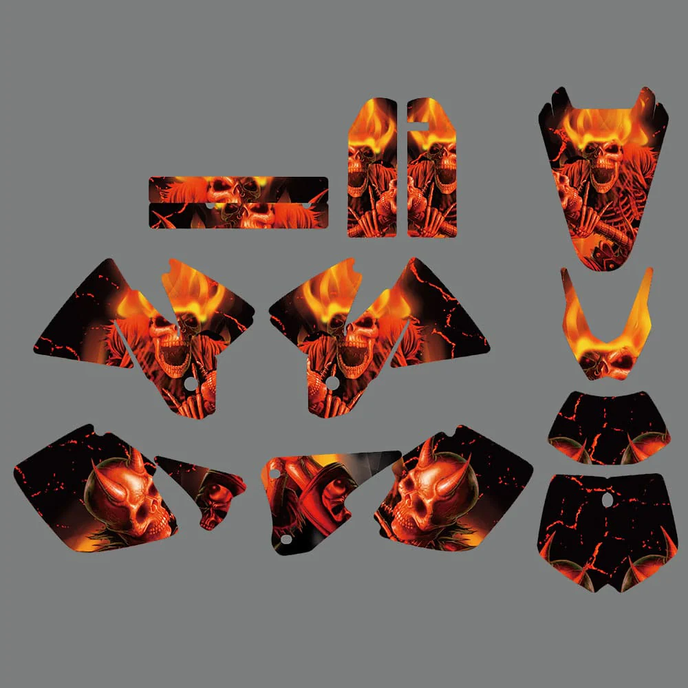 KTM 125-400 EXC Graphics Full Size Models Fairin Decals - Image 3