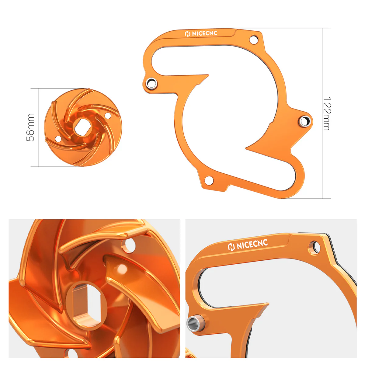 Oversized Water Pump Spacer Impeller Kit For KTM LC8 950 990 Adventure Supermoto - Image 3